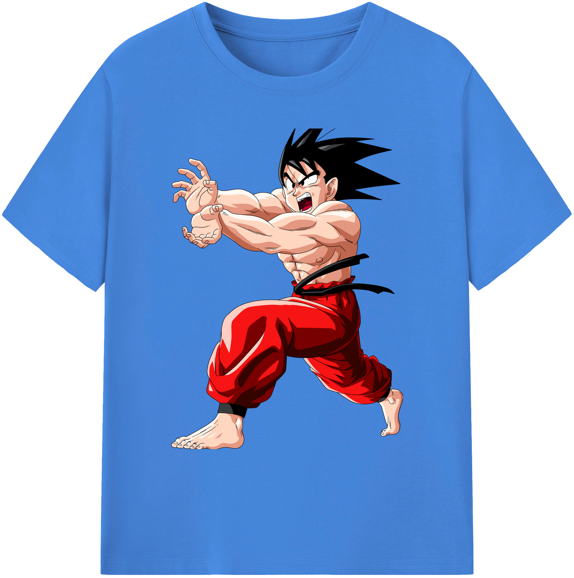 （画像用） ドラゴンボール 孫悟空（そん ごくう）Son Goku カカロット DRAGON BALL Kakarotto 綿100％ メンズ半袖Tシャツ｜肌触りやわらか＆通気性