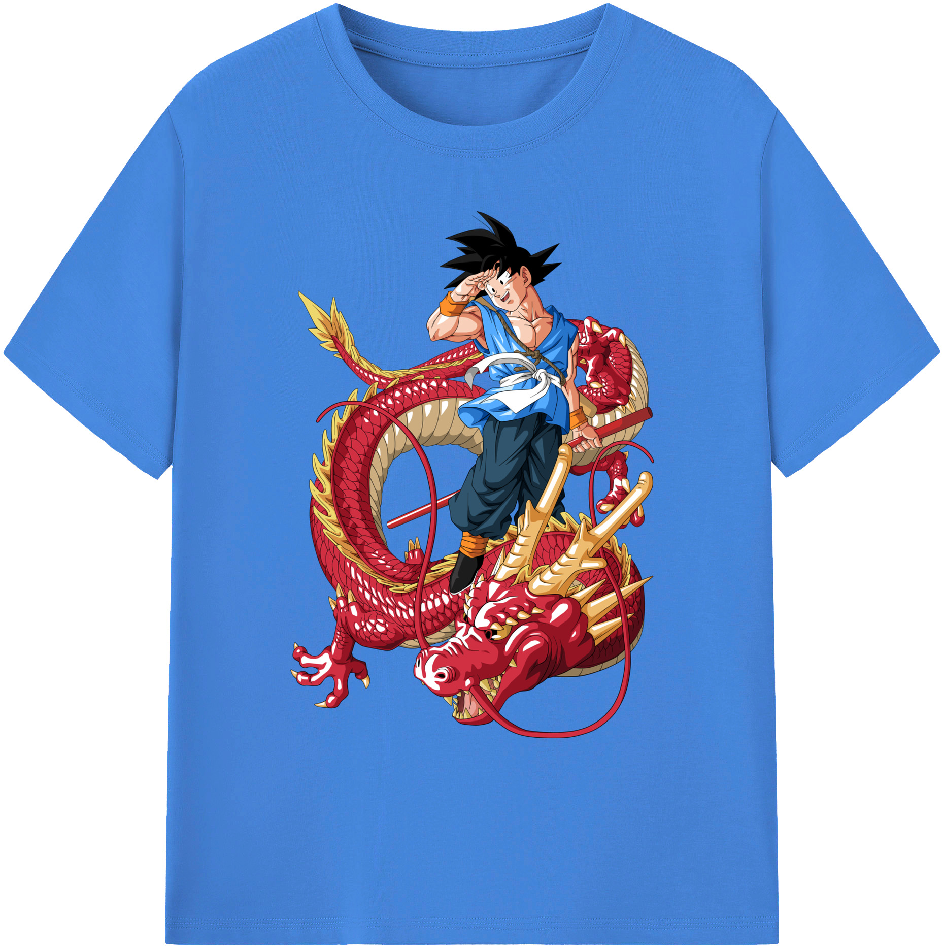 （画像用） ドラゴンボール 孫悟空（そん ごくう）Son Goku カカロット DRAGON BALL Kakarotto 綿100％ メンズ半袖Tシャツ｜肌触りやわらか＆通気性