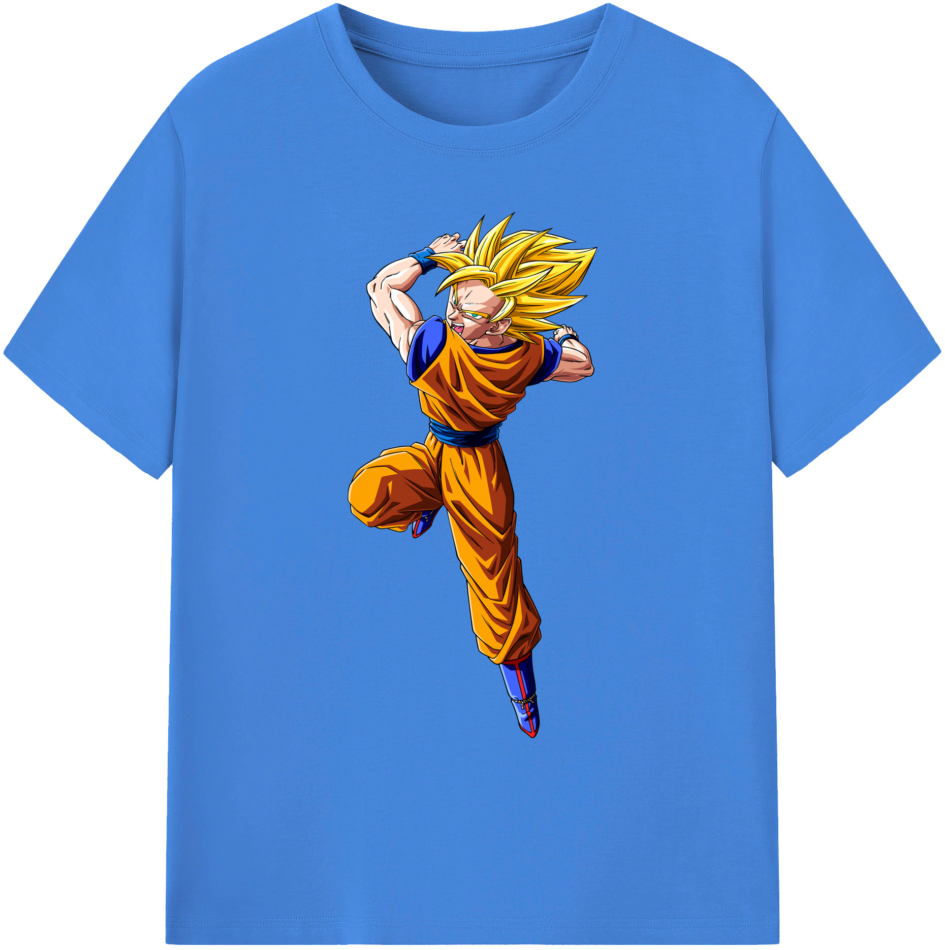 （画像用） ドラゴンボール 孫悟空（そん ごくう）Son Goku カカロット DRAGON BALL Kakarotto 綿100％ メンズ半袖Tシャツ｜肌触りやわらか＆通気性