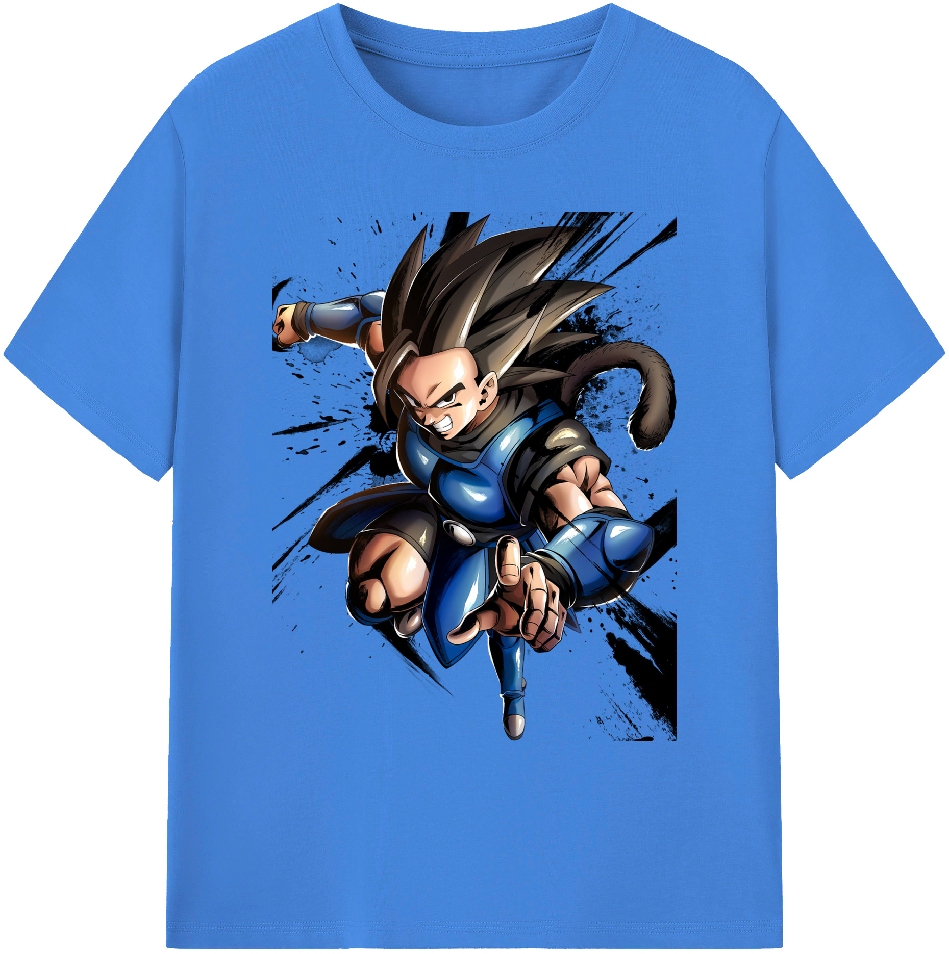 （画像用） ドラゴンボール ベジータ四世（Bejīta Yonsei）DRAGON BALL Vegeta IV 綿100％ メンズ半袖Tシャツ｜肌触りやわらか＆通気性