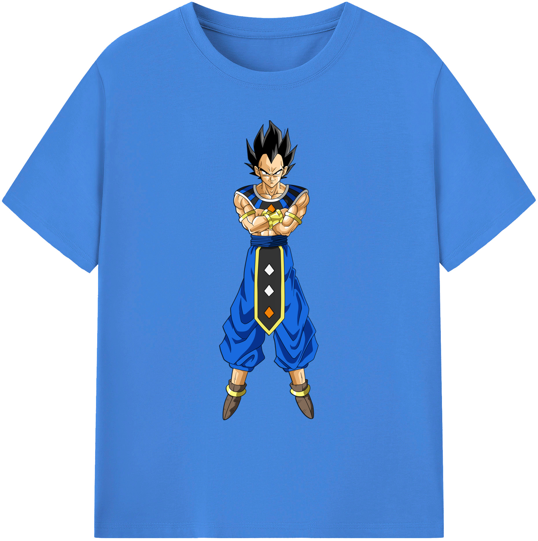 （画像用） ドラゴンボール ベジータ四世（Bejīta Yonsei）DRAGON BALL Vegeta IV 綿100％ メンズ半袖Tシャツ｜肌触りやわらか＆通気性