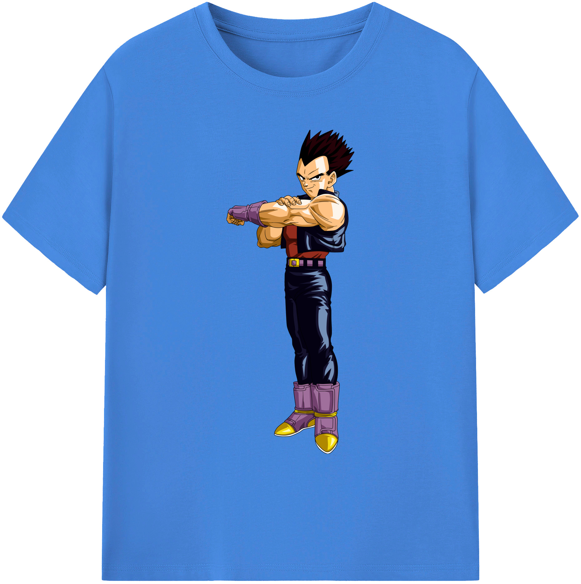 （画像用） ドラゴンボール ベジータ四世（Bejīta Yonsei）DRAGON BALL Vegeta IV 綿100％ メンズ半袖Tシャツ｜肌触りやわらか＆通気性