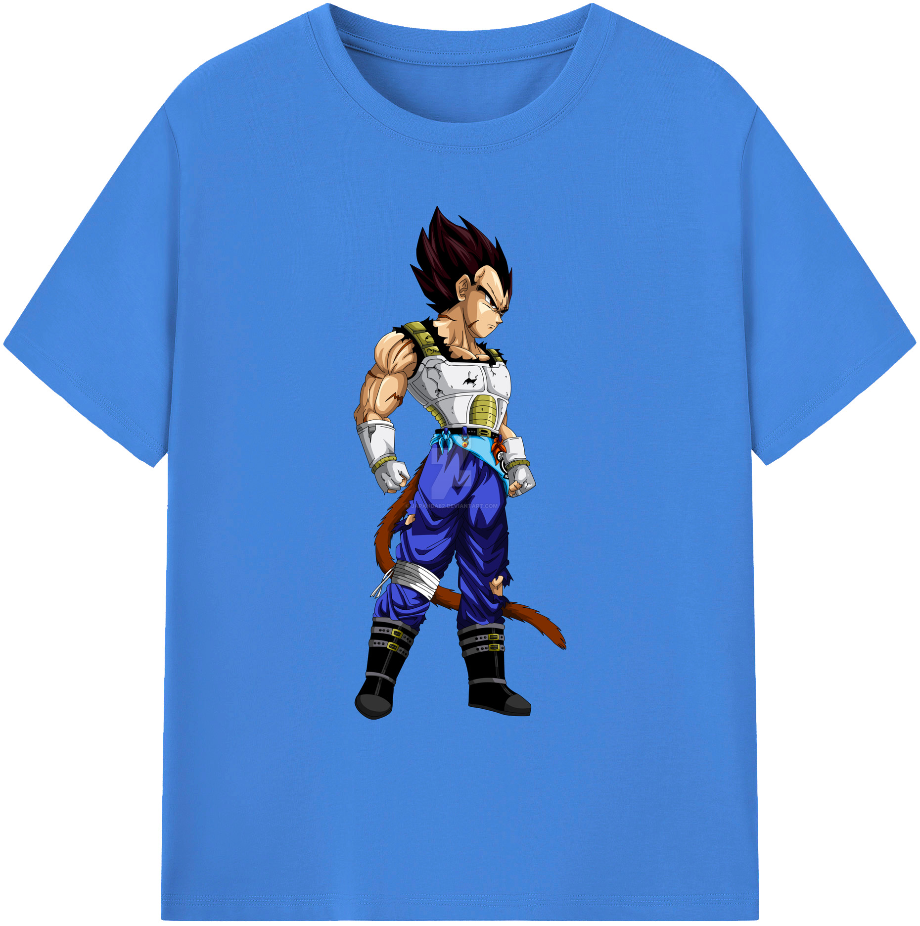 （画像用） ドラゴンボール ベジータ四世（Bejīta Yonsei）DRAGON BALL Vegeta IV 綿100％ メンズ半袖Tシャツ｜肌触りやわらか＆通気性
