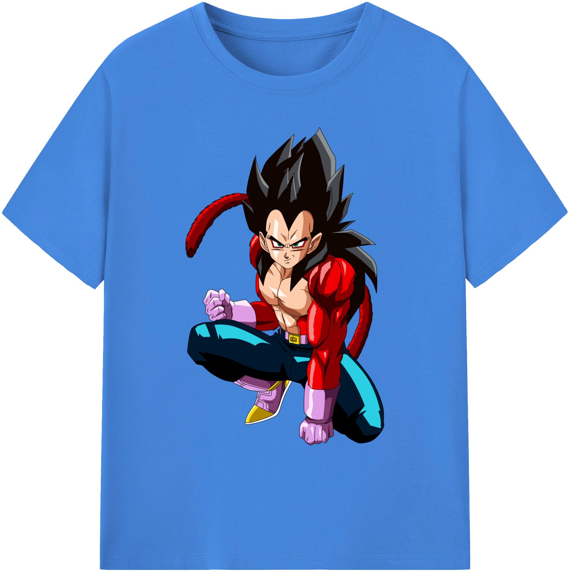 （画像用） ドラゴンボール ベジータ四世（Bejīta Yonsei）DRAGON BALL Vegeta IV 綿100％ メンズ半袖Tシャツ｜肌触りやわらか＆通気性