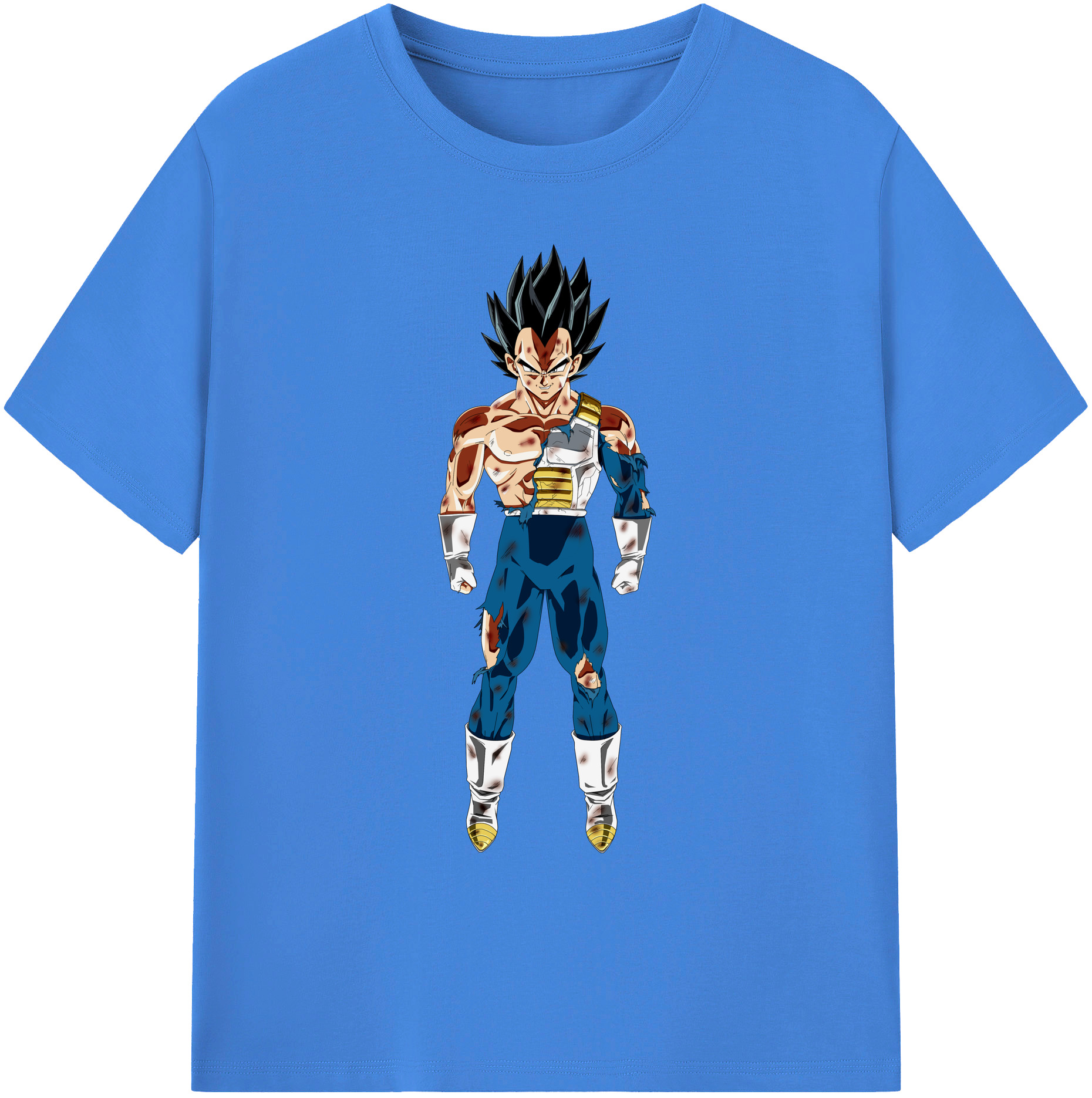 （画像用） ドラゴンボール ベジータ四世（Bejīta Yonsei）DRAGON BALL Vegeta IV 綿100％ メンズ半袖Tシャツ｜肌触りやわらか＆通気性