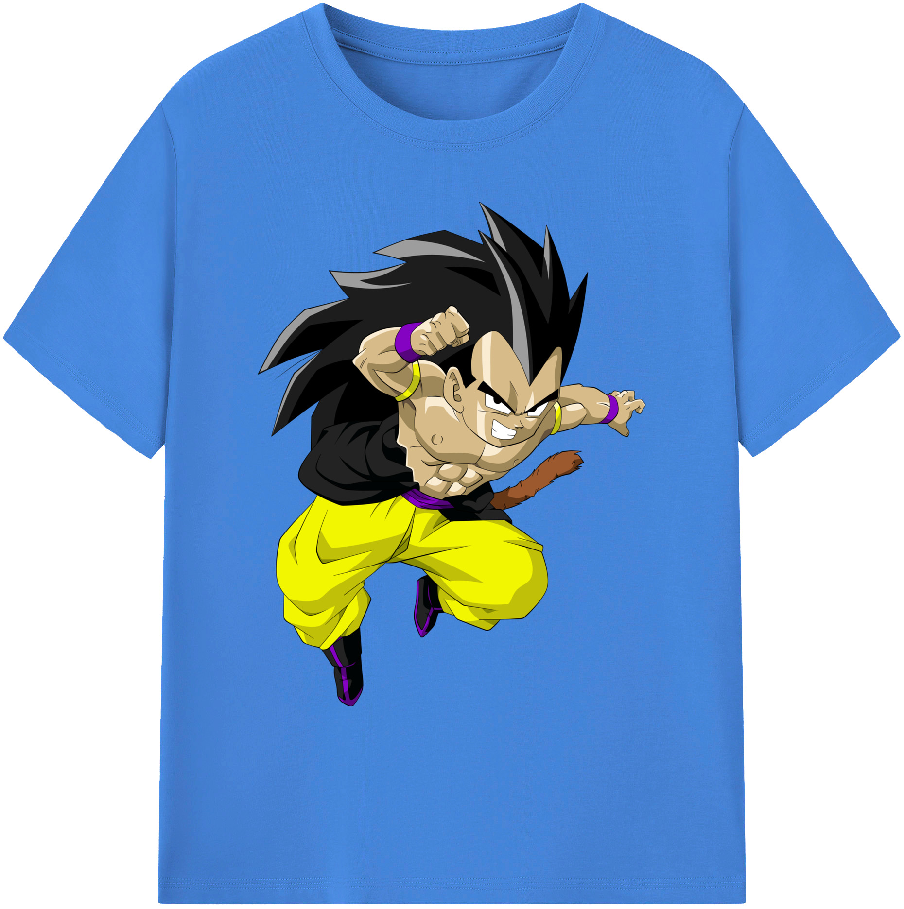 （画像用） ドラゴンボール ベジータ四世（Bejīta Yonsei）DRAGON BALL Vegeta IV 綿100％ メンズ半袖Tシャツ｜肌触りやわらか＆通気性