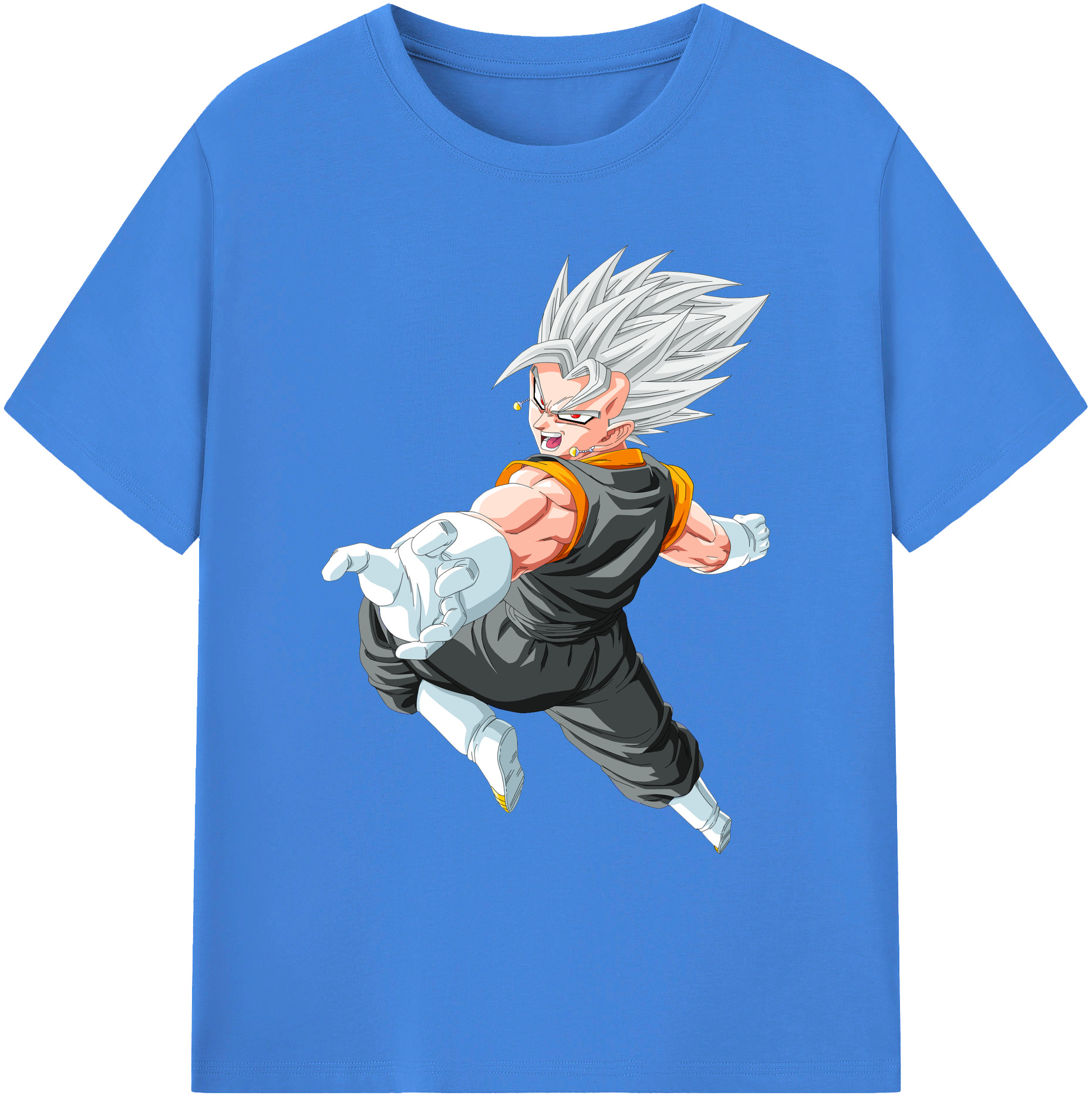 （画像用） ドラゴンボール ベジータ四世（Bejīta Yonsei）DRAGON BALL Vegeta IV 綿100％ メンズ半袖Tシャツ｜肌触りやわらか＆通気性