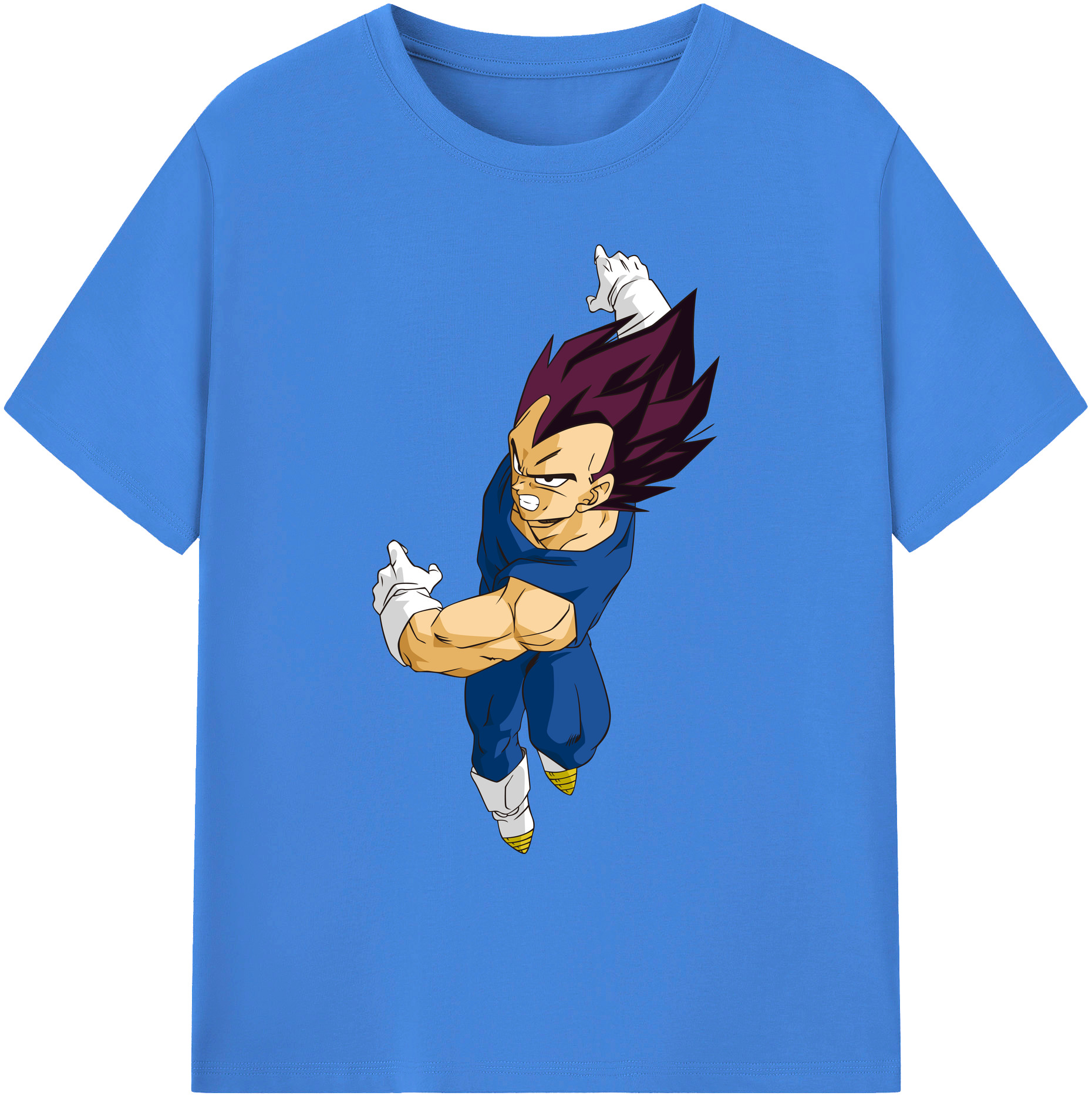 （画像用） ドラゴンボール ベジータ四世（Bejīta Yonsei）DRAGON BALL Vegeta IV 綿100％ メンズ半袖Tシャツ｜肌触りやわらか＆通気性