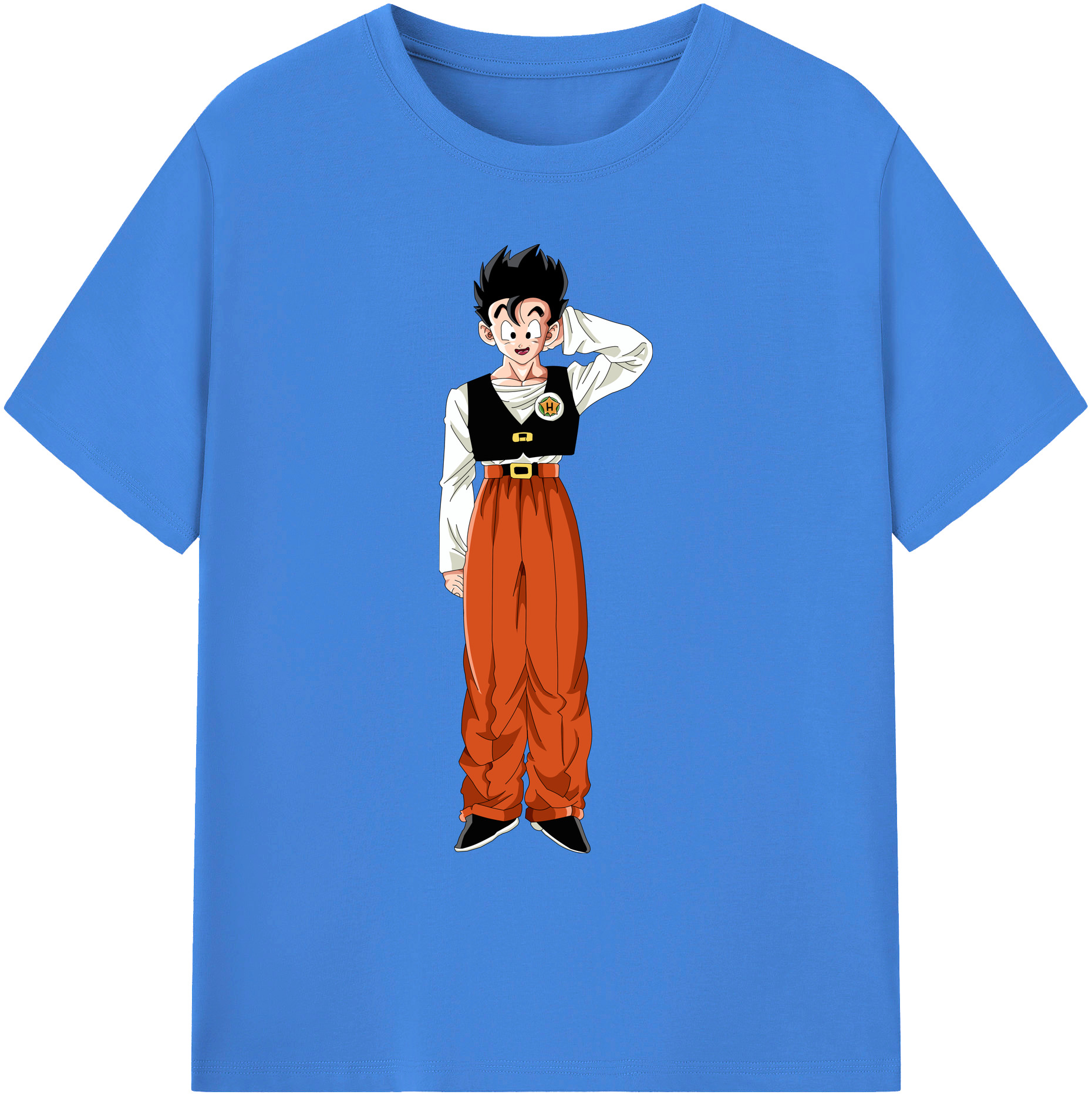 （画像用） ドラゴンボール 孫 悟飯（そんごはん）DRAGON BALL Son Gohan 綿100％ メンズ半袖Tシャツ｜肌触りやわらか＆通気性