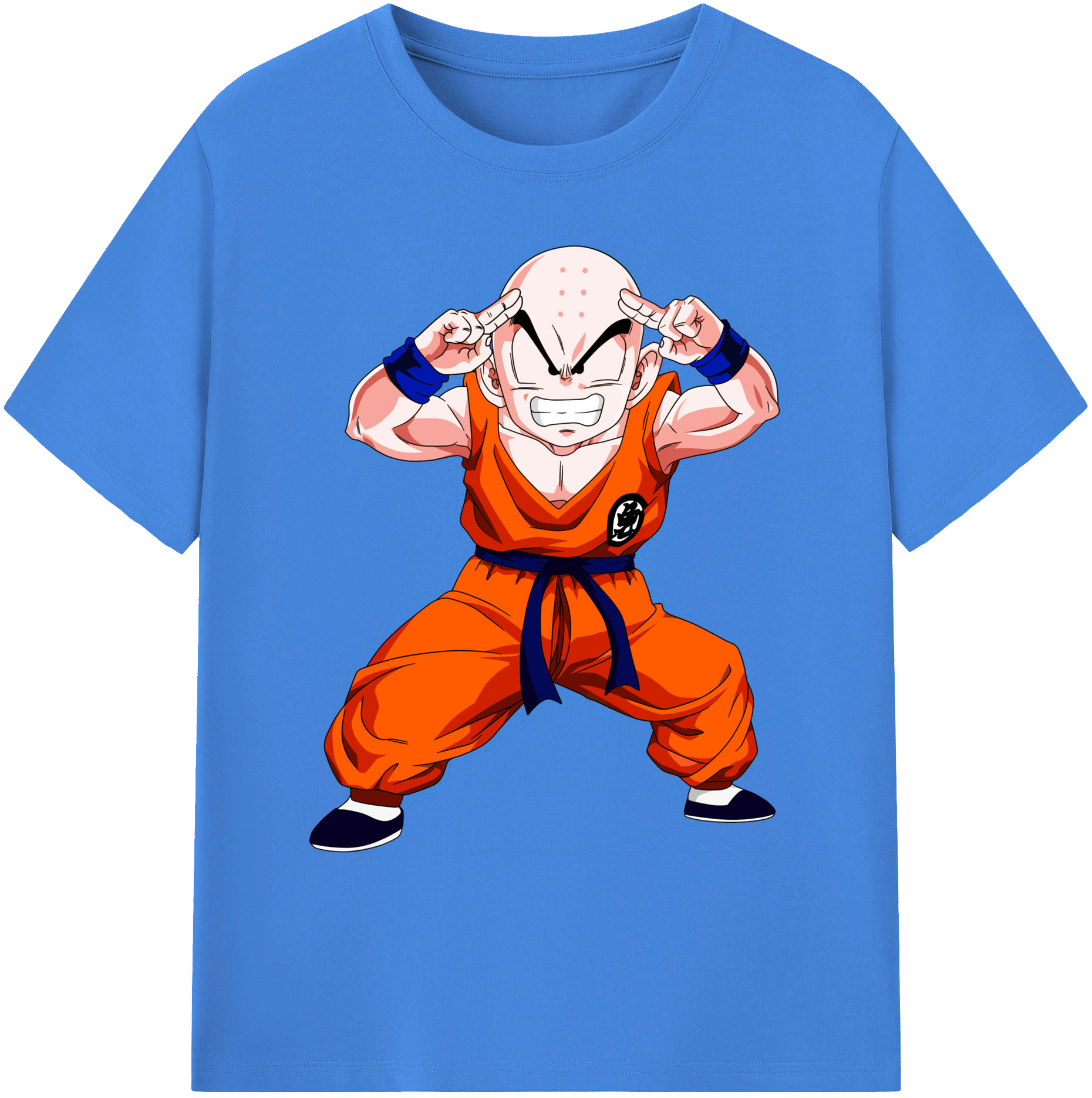 （画像用） ドラゴンボール クリリン DRAGON BALL krillin 綿100％ メンズ半袖Tシャツ｜肌触りやわらか＆通気性