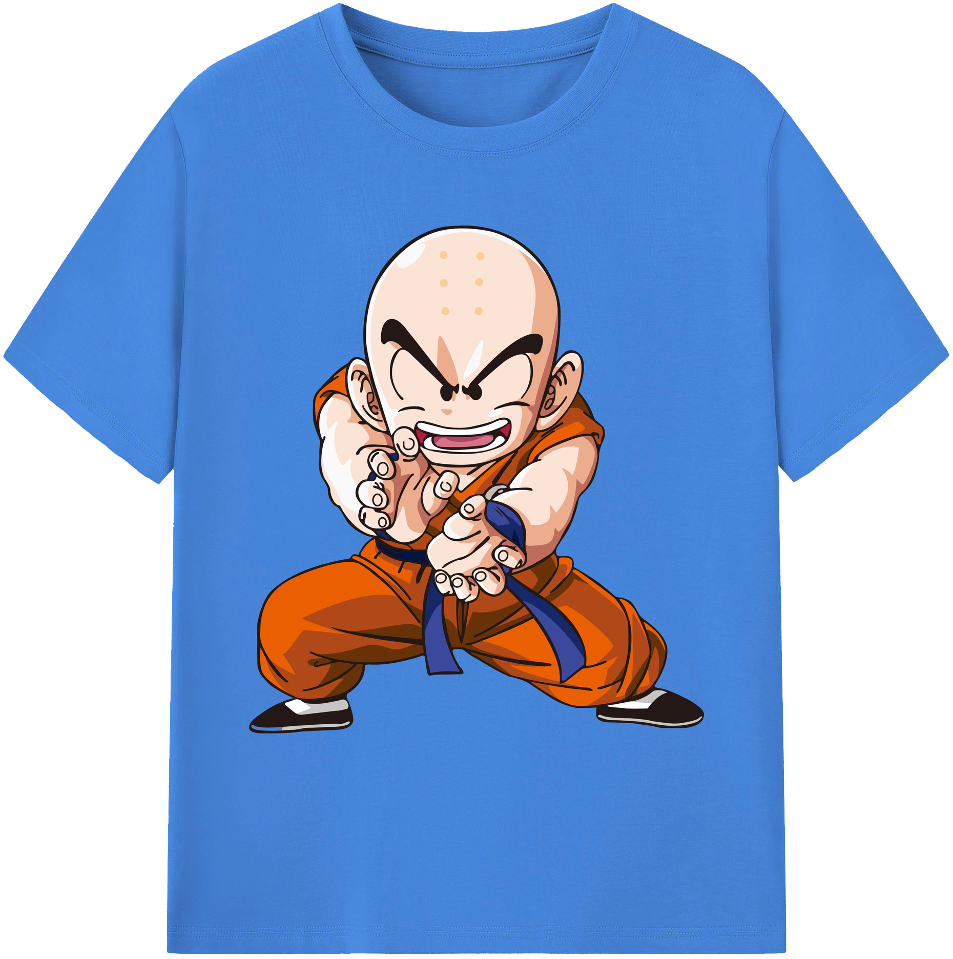 （画像用） ドラゴンボール クリリン DRAGON BALL krillin 綿100％ メンズ半袖Tシャツ｜肌触りやわらか＆通気性