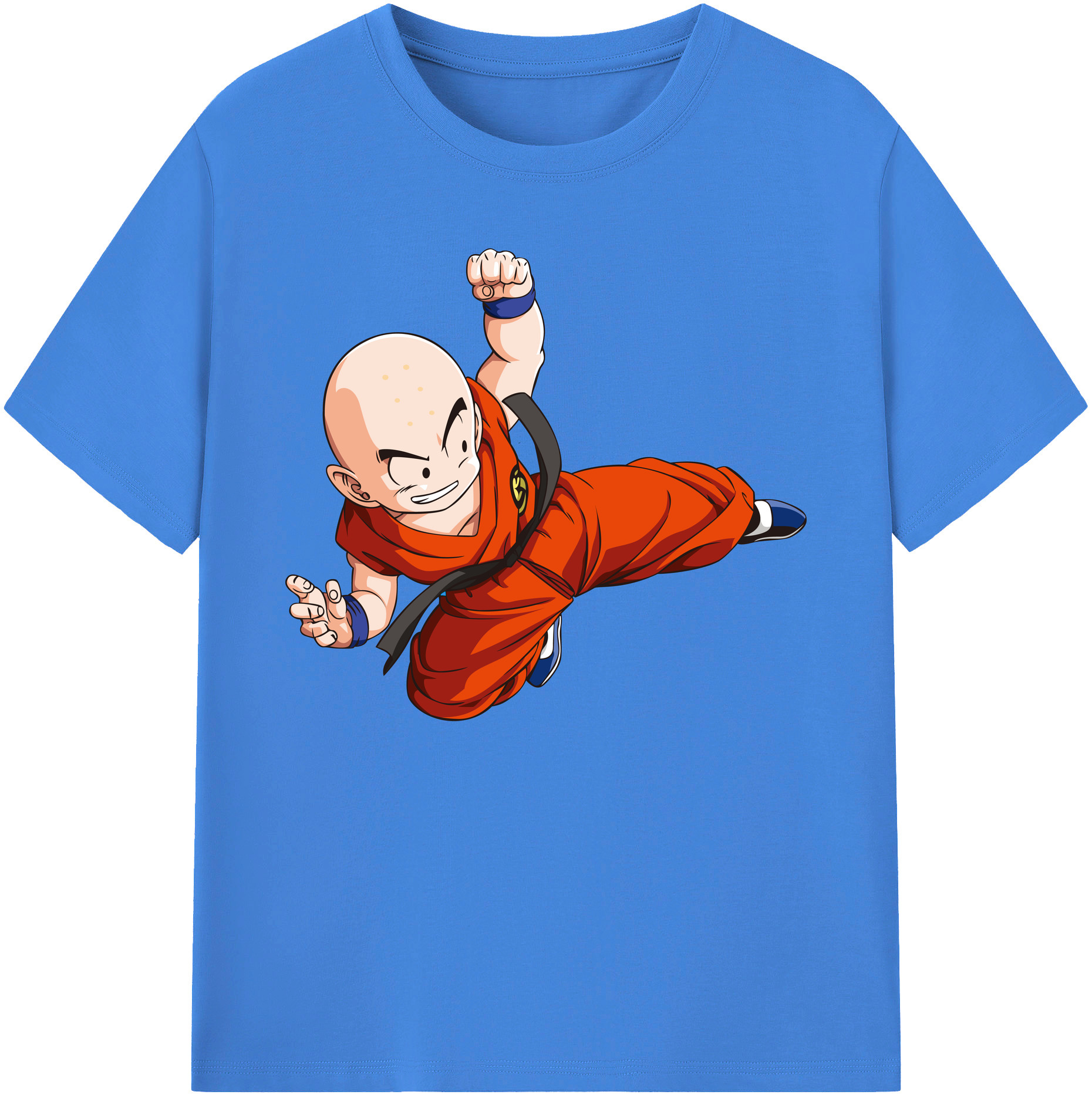 （画像用） ドラゴンボール クリリン DRAGON BALL krillin 綿100％ メンズ半袖Tシャツ｜肌触りやわらか＆通気性