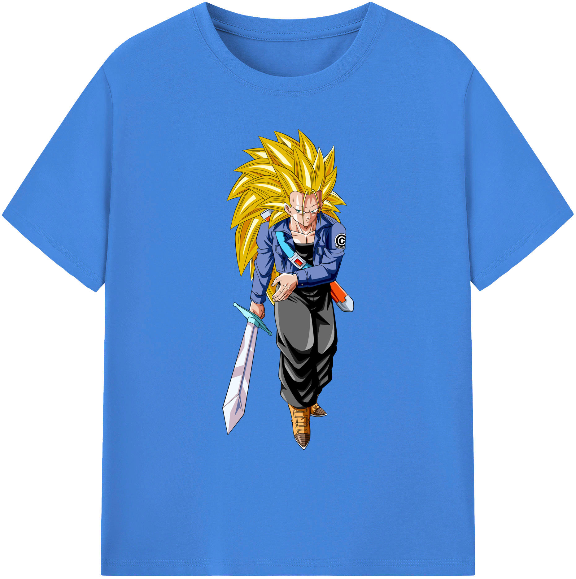 （画像用） ドラゴンボール トランクス（Torankusu）DRAGON BALL Trunks 綿100％ メンズ半袖Tシャツ｜肌触りやわらか＆通気性