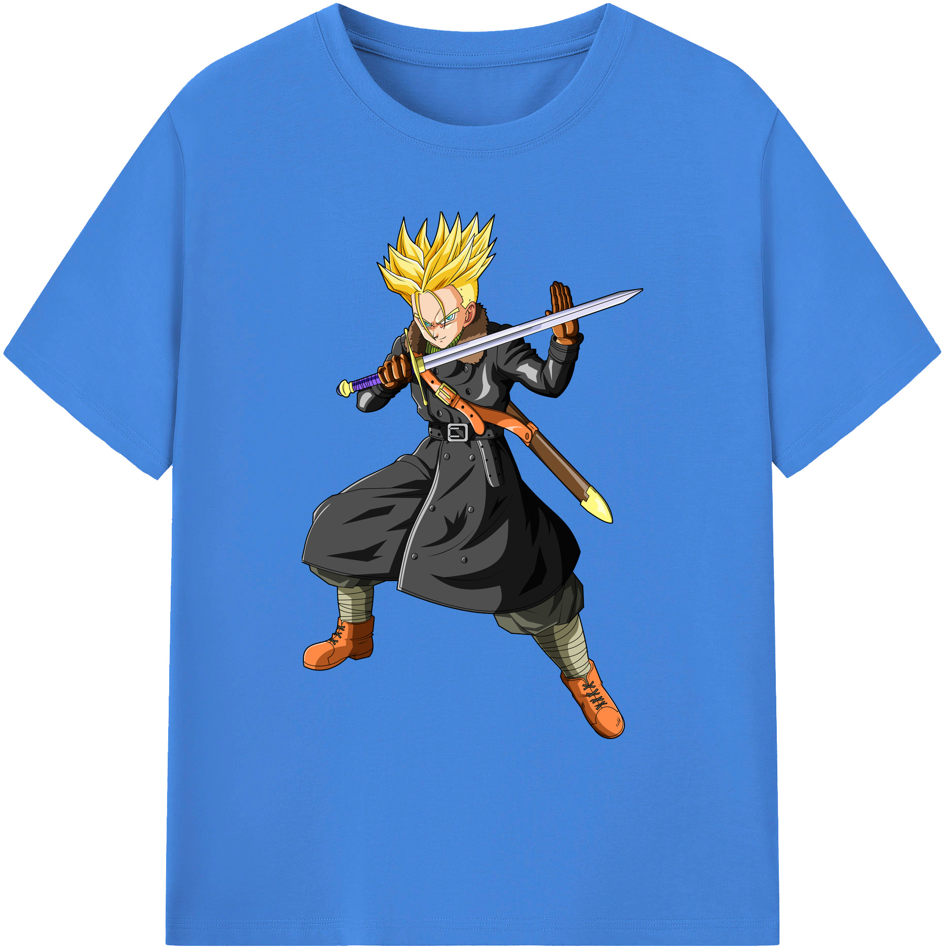 （画像用） ドラゴンボール トランクス（Torankusu）DRAGON BALL Trunks 綿100％ メンズ半袖Tシャツ｜肌触りやわらか＆通気性