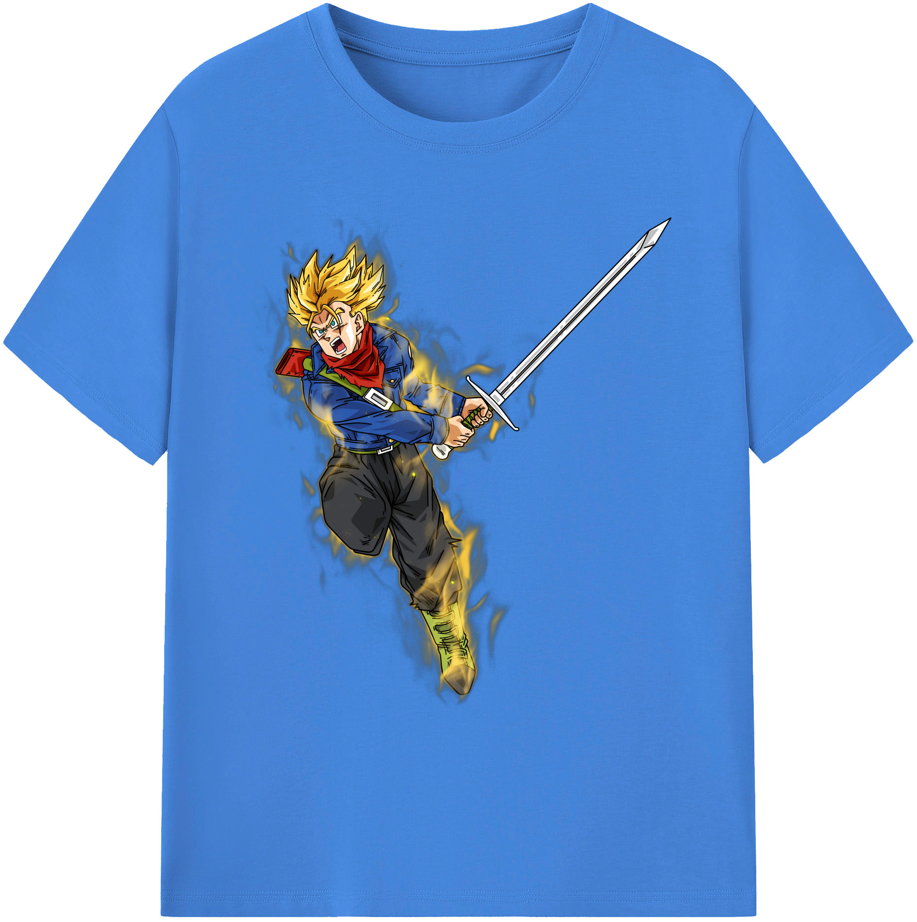 （画像用） ドラゴンボール トランクス（Torankusu）DRAGON BALL Trunks 綿100％ メンズ半袖Tシャツ｜肌触りやわらか＆通気性
