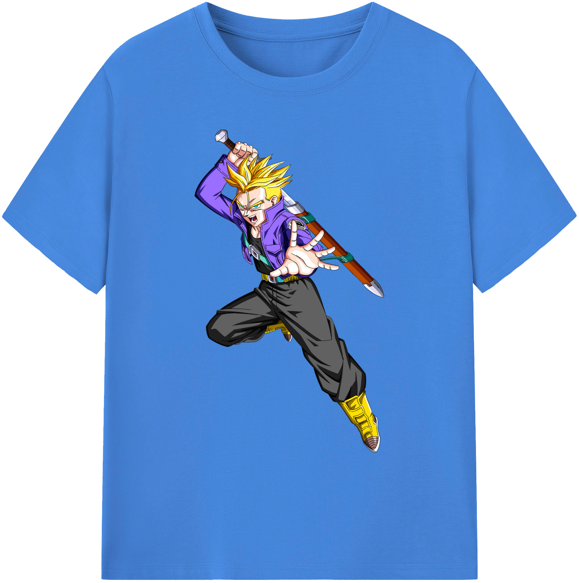 （画像用） ドラゴンボール トランクス（Torankusu）DRAGON BALL Trunks 綿100％ メンズ半袖Tシャツ｜肌触りやわらか＆通気性