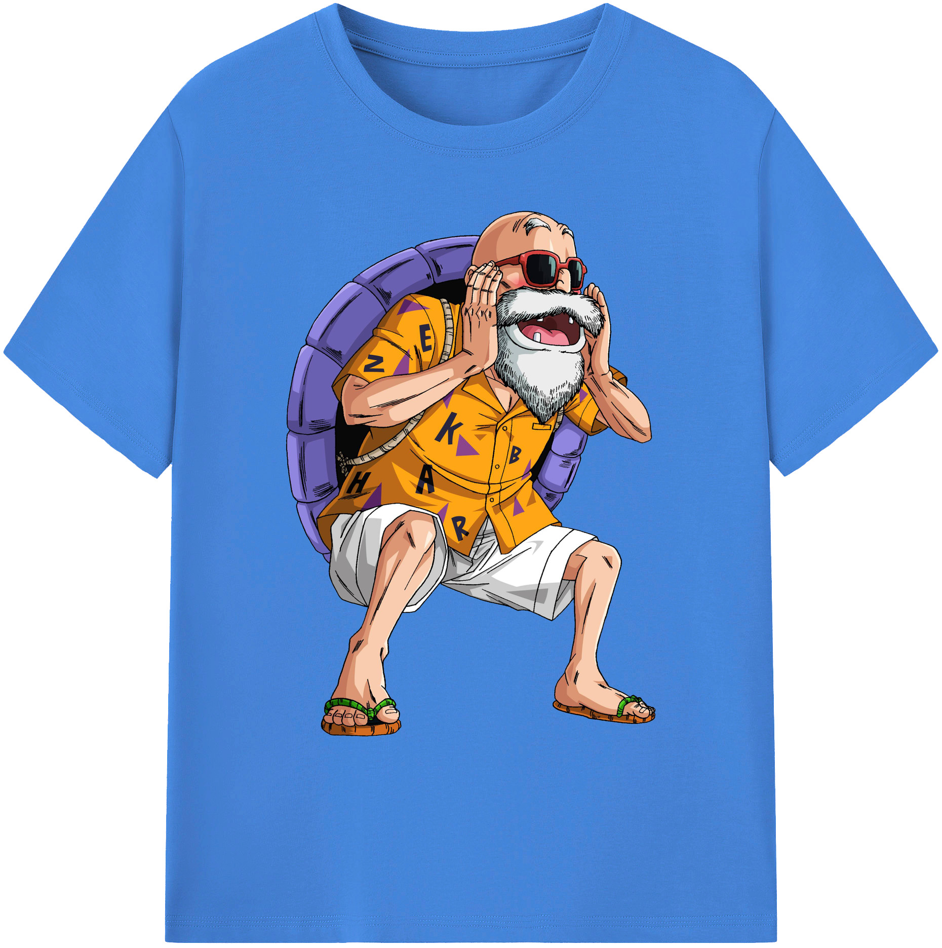（画像用） ドラゴンボール 亀仙人（かめせんにん） DRAGON BALL Master Roshi Kame Sennin 綿100％ メンズ半袖Tシャツ｜肌触りやわらか＆通気性