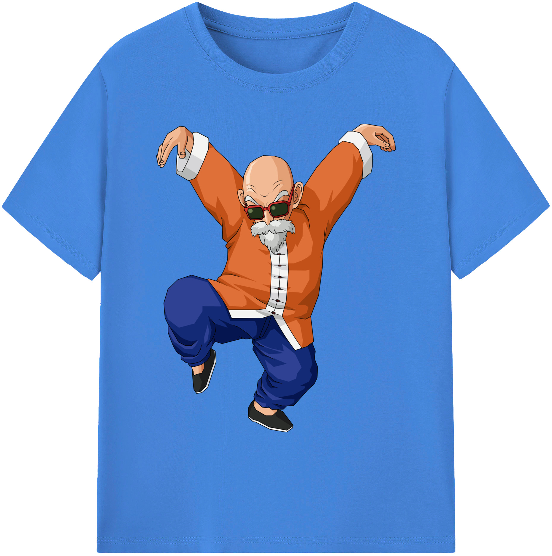 （画像用） ドラゴンボール 亀仙人（かめせんにん） DRAGON BALL Master Roshi Kame Sennin 綿100％ メンズ半袖Tシャツ｜肌触りやわらか＆通気性