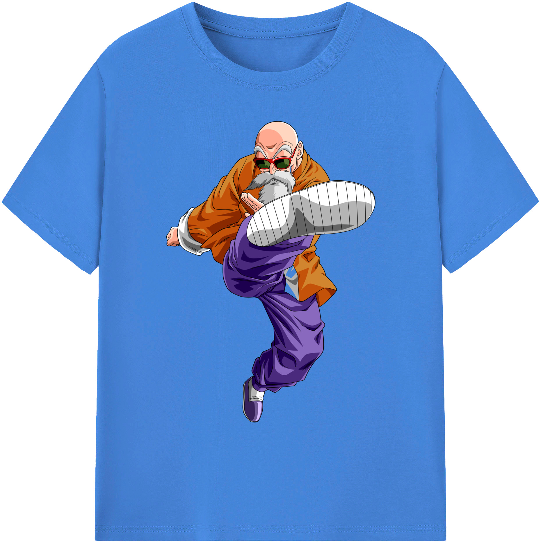 （画像用） ドラゴンボール 亀仙人（かめせんにん） DRAGON BALL Master Roshi Kame Sennin 綿100％ メンズ半袖Tシャツ｜肌触りやわらか＆通気性