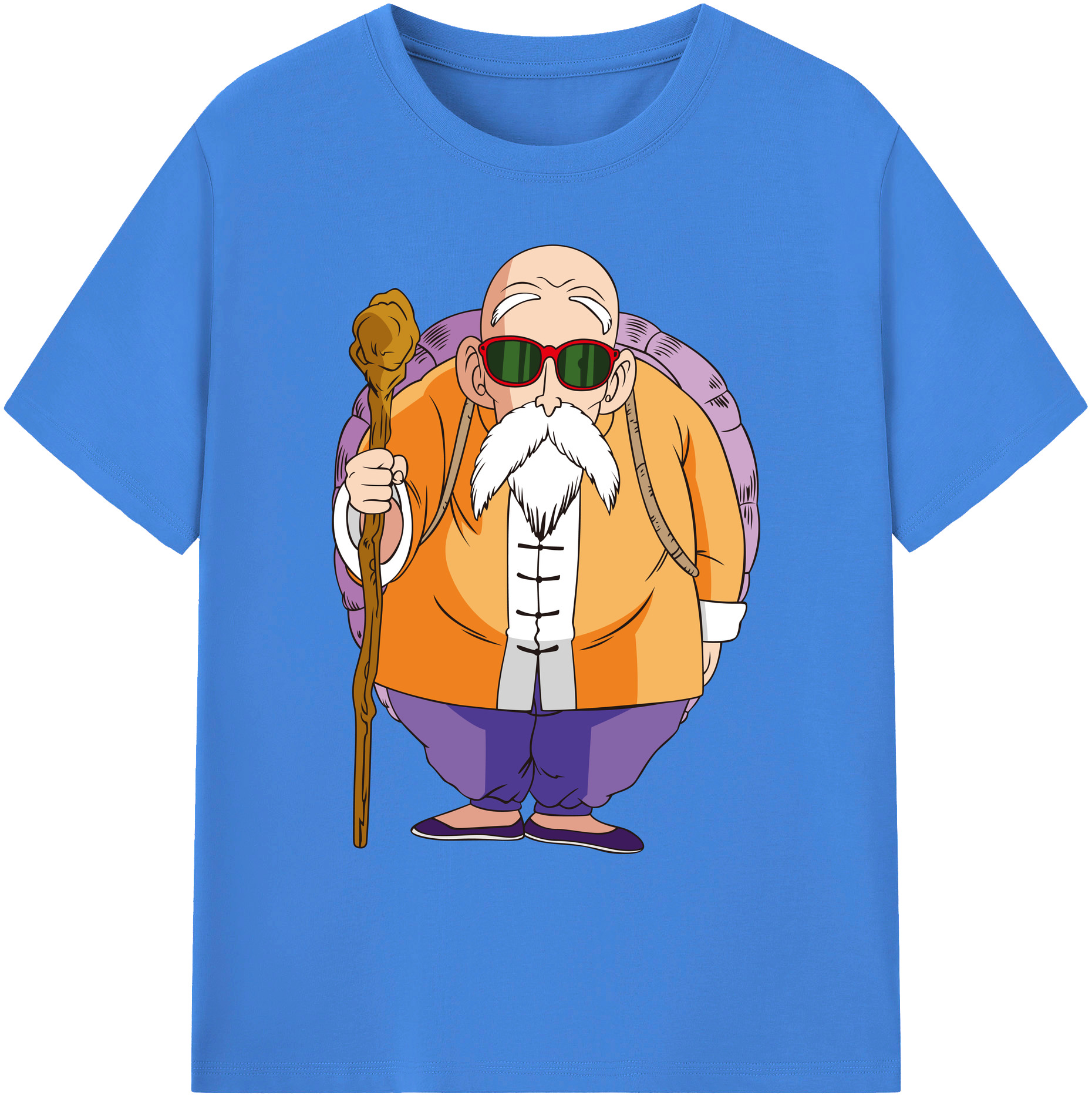 （画像用） ドラゴンボール 亀仙人（かめせんにん） DRAGON BALL Master Roshi Kame Sennin 綿100％ メンズ半袖Tシャツ｜肌触りやわらか＆通気性