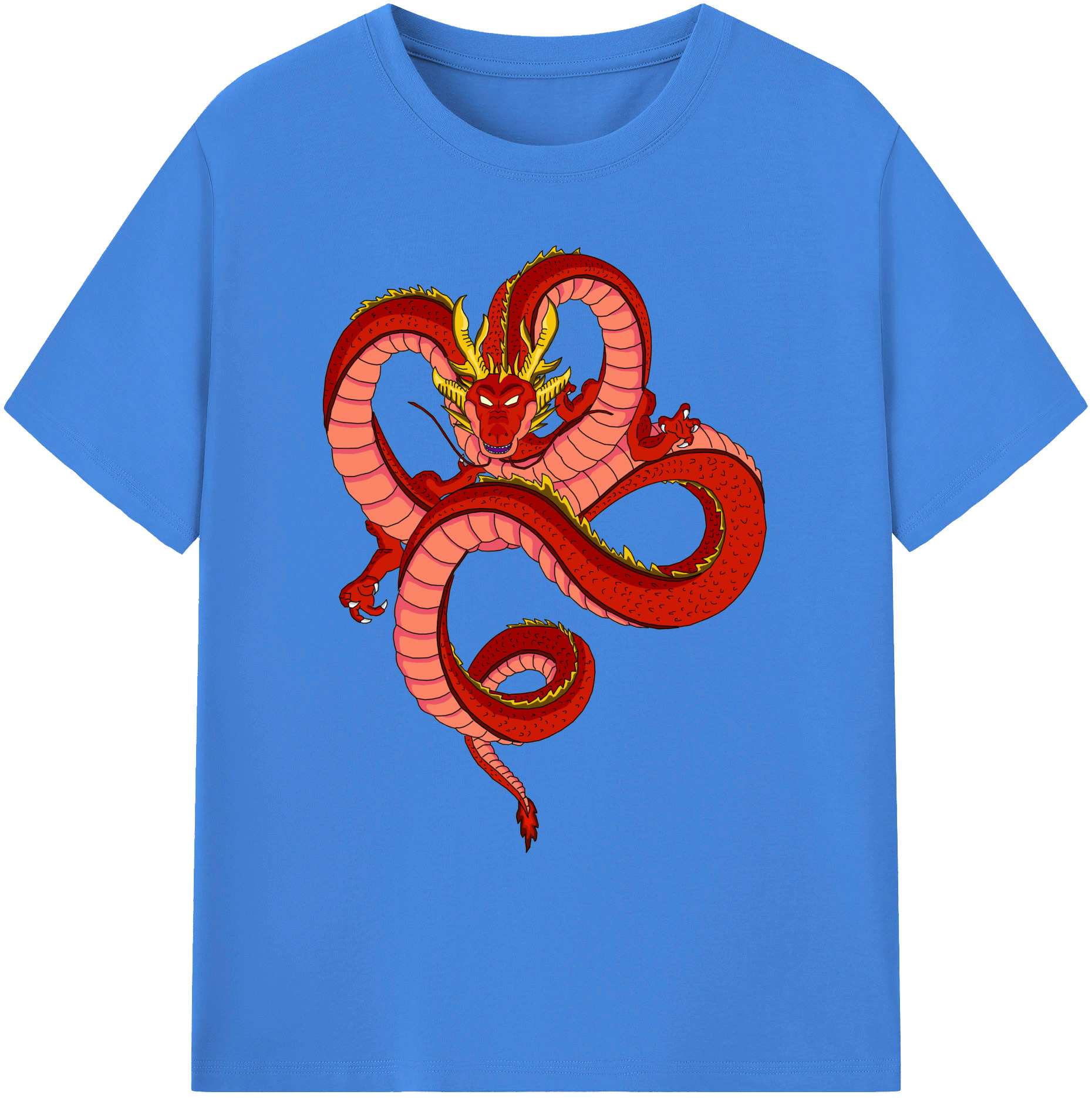 （画像用） ドラゴンボール 神龍 シェンロン DRAGON BALL Shenron 綿100％ メンズ半袖Tシャツ｜肌触りやわらか＆通気性