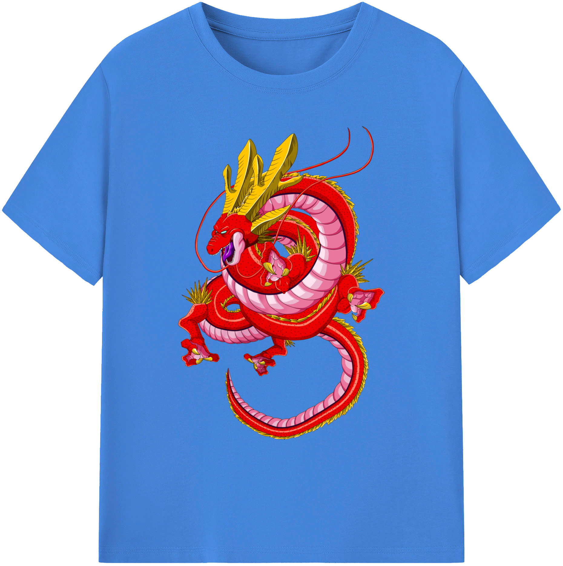 （画像用） ドラゴンボール 神龍 シェンロン DRAGON BALL Shenron 綿100％ メンズ半袖Tシャツ｜肌触りやわらか＆通気性