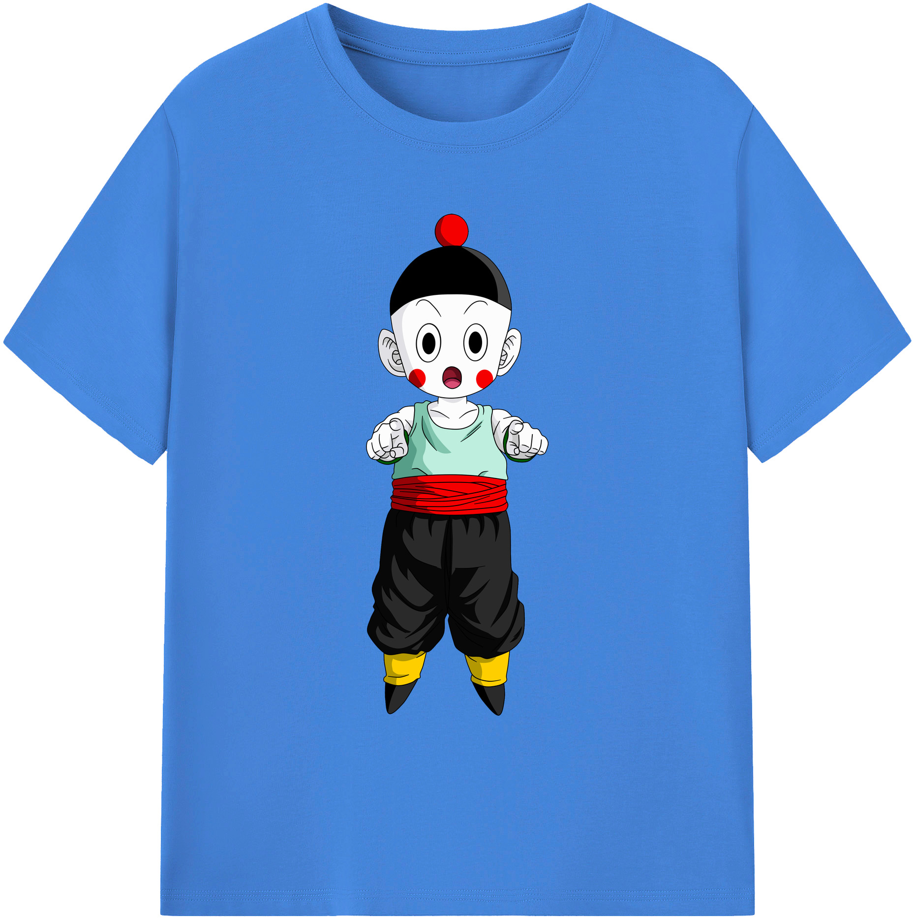 （画像用） ドラゴンボール 餃子（チャオズ）DRAGON BALL Chaoz 綿100％ メンズ半袖Tシャツ｜肌触りやわらか＆通気性