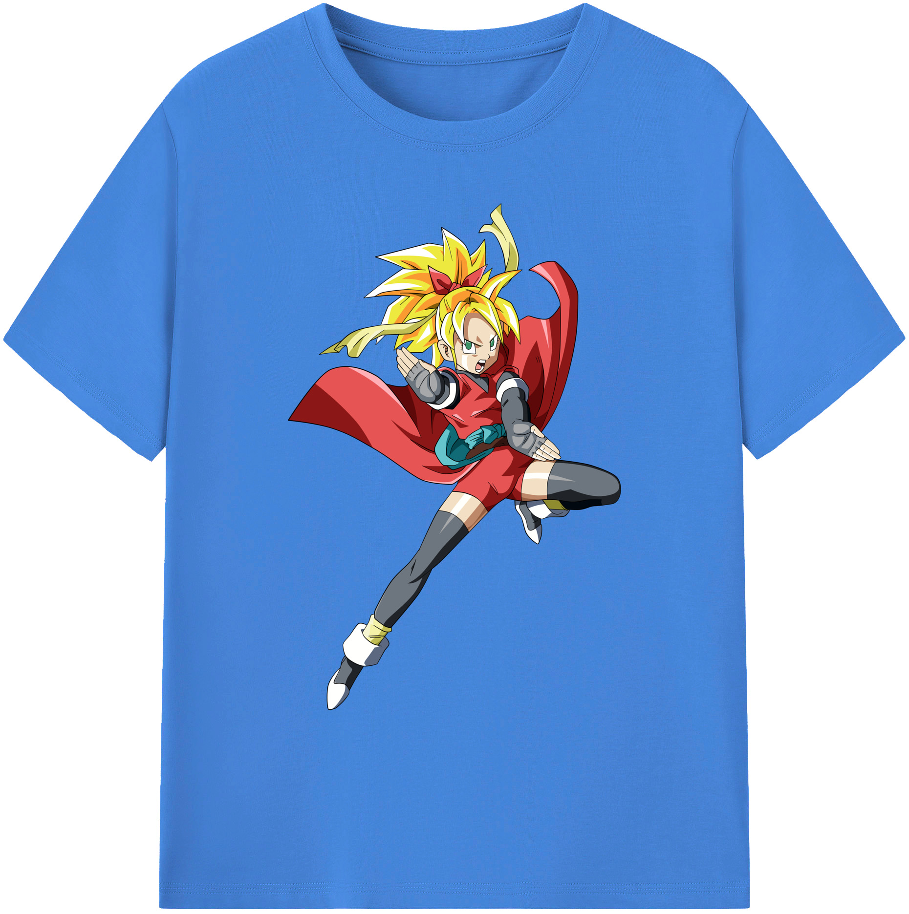 （画像用） ドラゴンボール カリフラ DRAGON BALL Caulifla 綿100％ メンズ半袖Tシャツ｜肌触りやわらか＆通気性