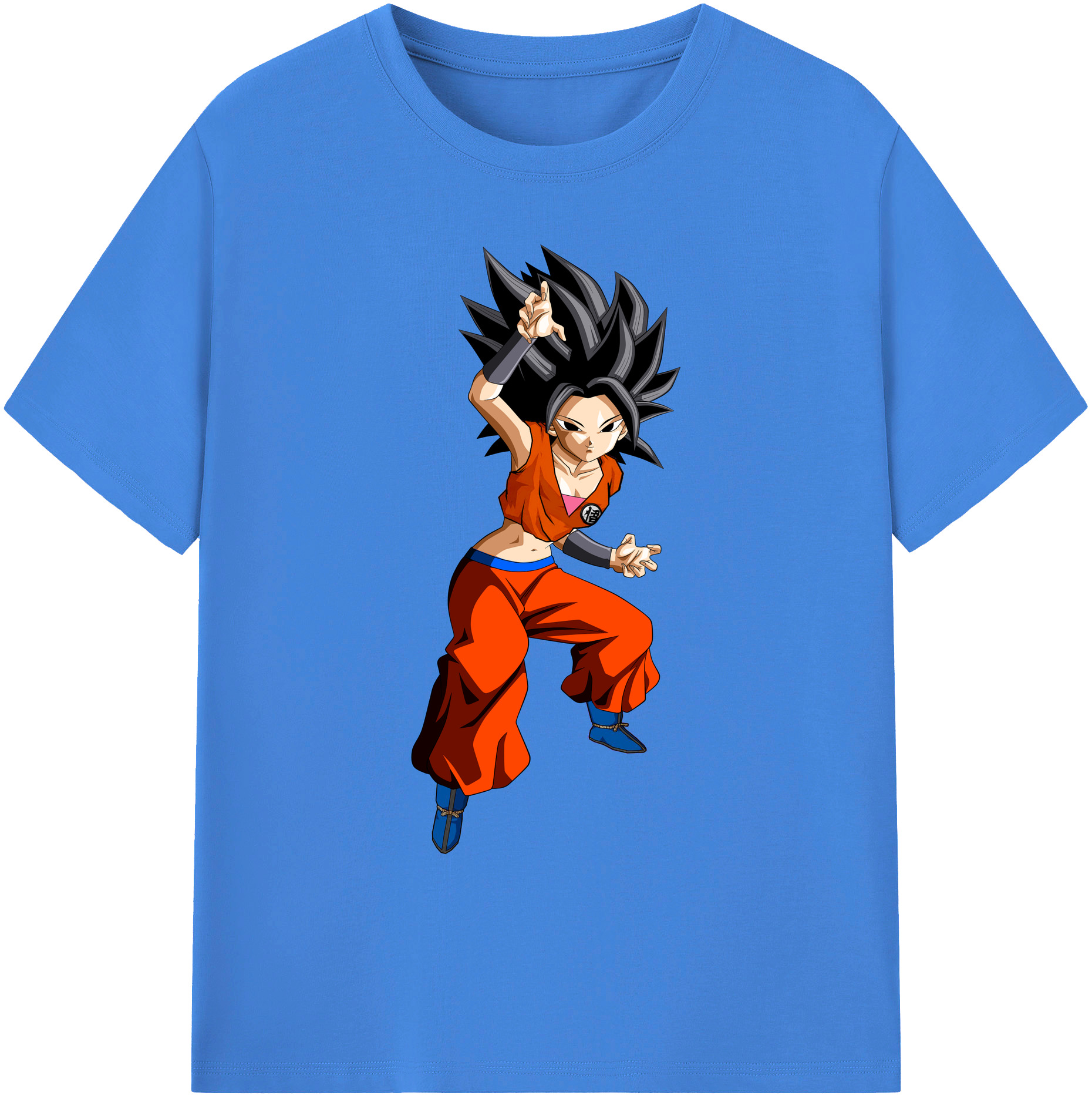 （画像用） ドラゴンボール カリフラ DRAGON BALL Caulifla 綿100％ メンズ半袖Tシャツ｜肌触りやわらか＆通気性