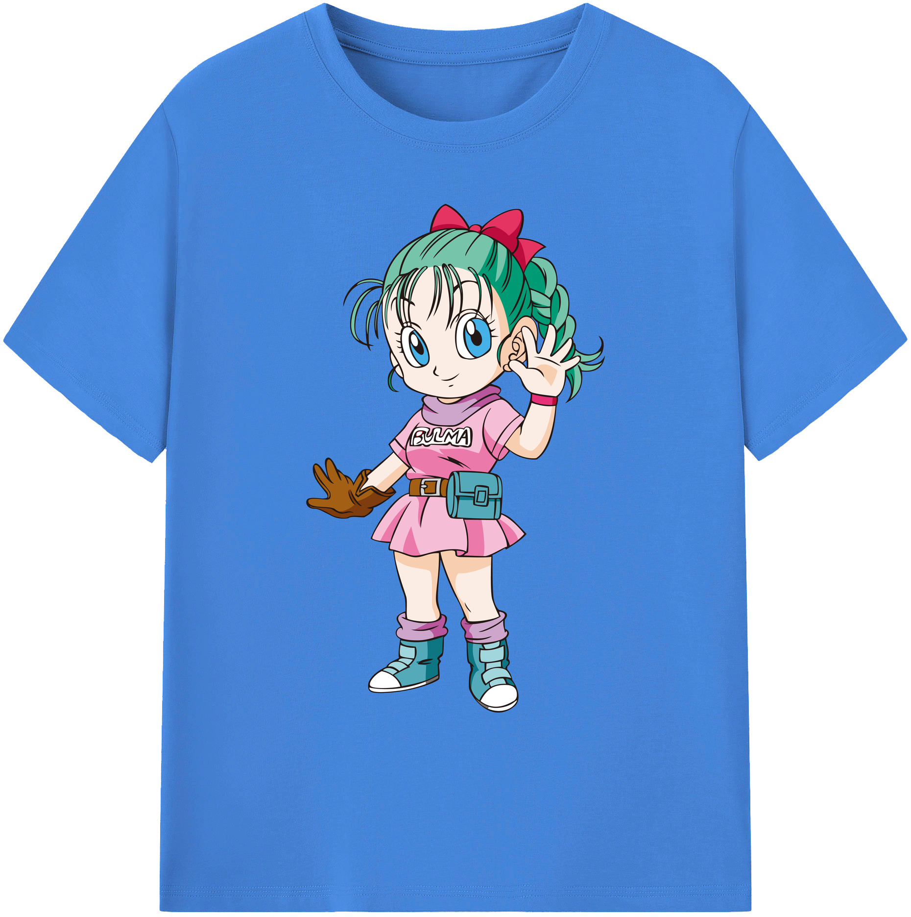（画像用） ドラゴンボール ブルマ DRAGON BALL Bulma 綿100％ メンズ半袖Tシャツ｜肌触りやわらか＆通気性