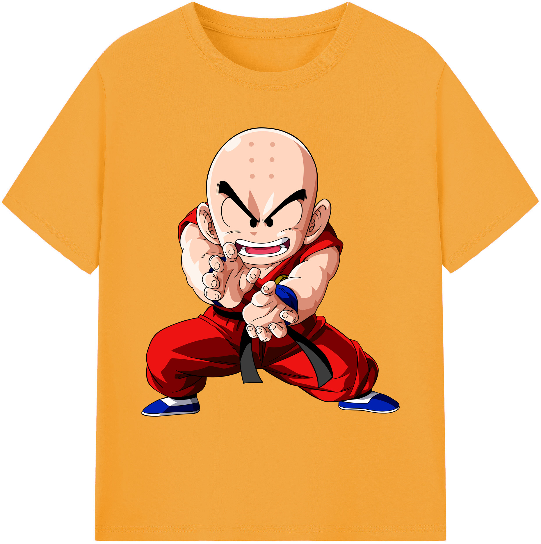 ドラゴンボール クリリン DRAGON BALL krillin 綿100％ メンズ半袖Tシャツ｜肌触りやわらか＆通気性