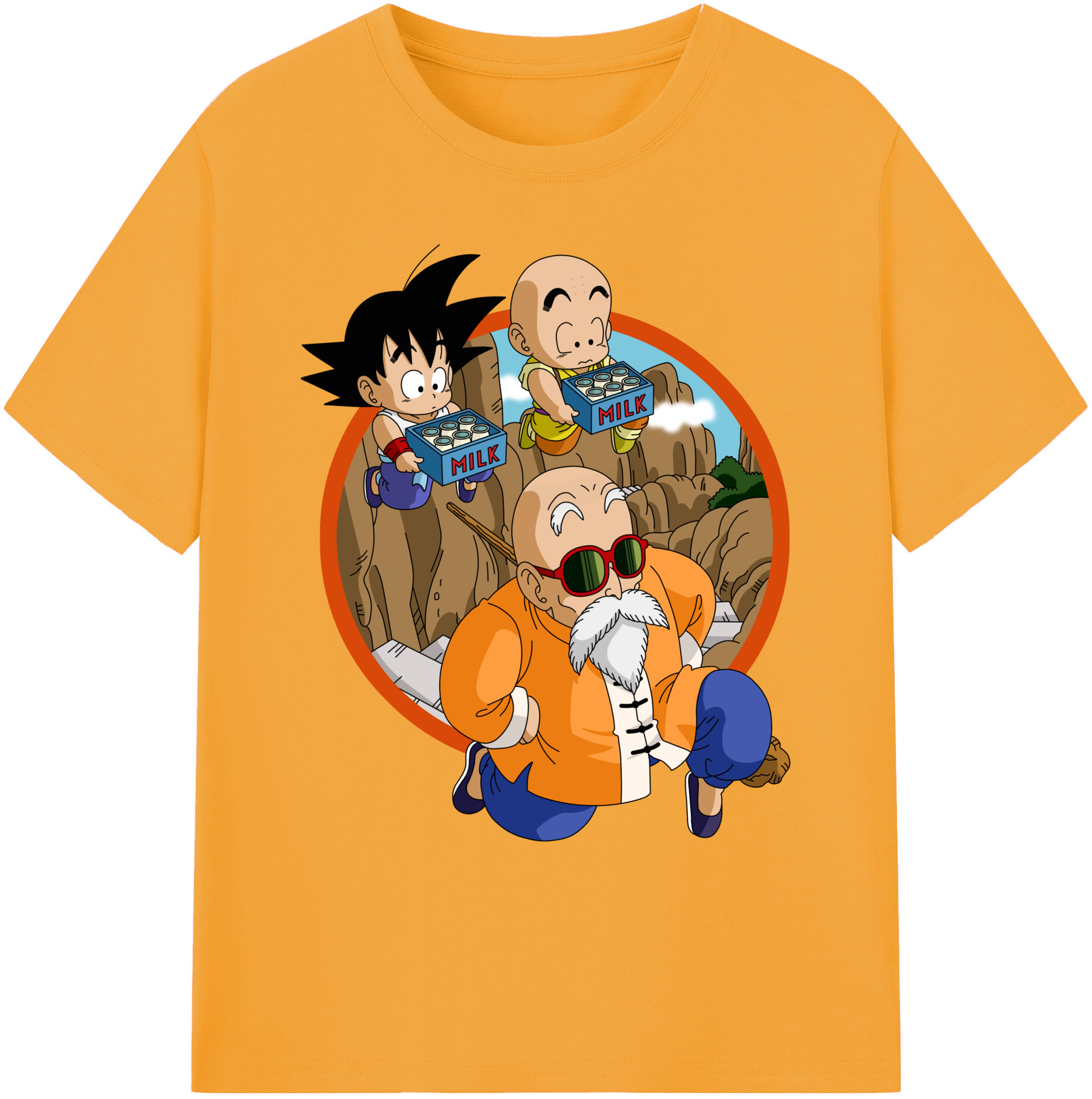 （画像用） ドラゴンボール 亀仙人（かめせんにん） DRAGON BALL Master Roshi Kame Sennin 綿100％ メンズ半袖Tシャツ｜肌触りやわらか＆通気性