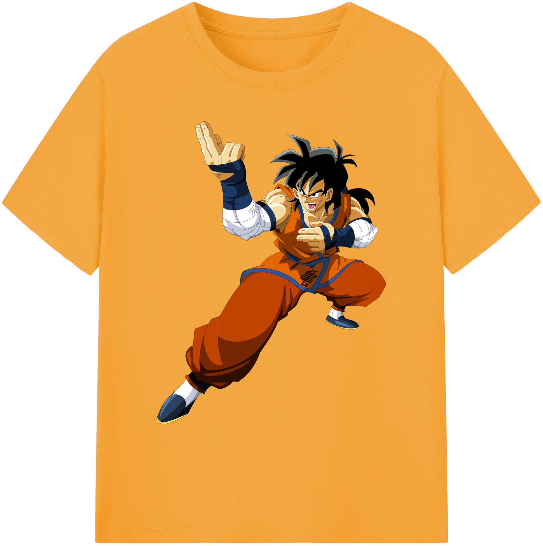 （画像用） ドラゴンボール ヤムチャ DRAGON BALL Yamcha 綿100％ メンズ半袖Tシャツ｜肌触りやわらか＆通気性