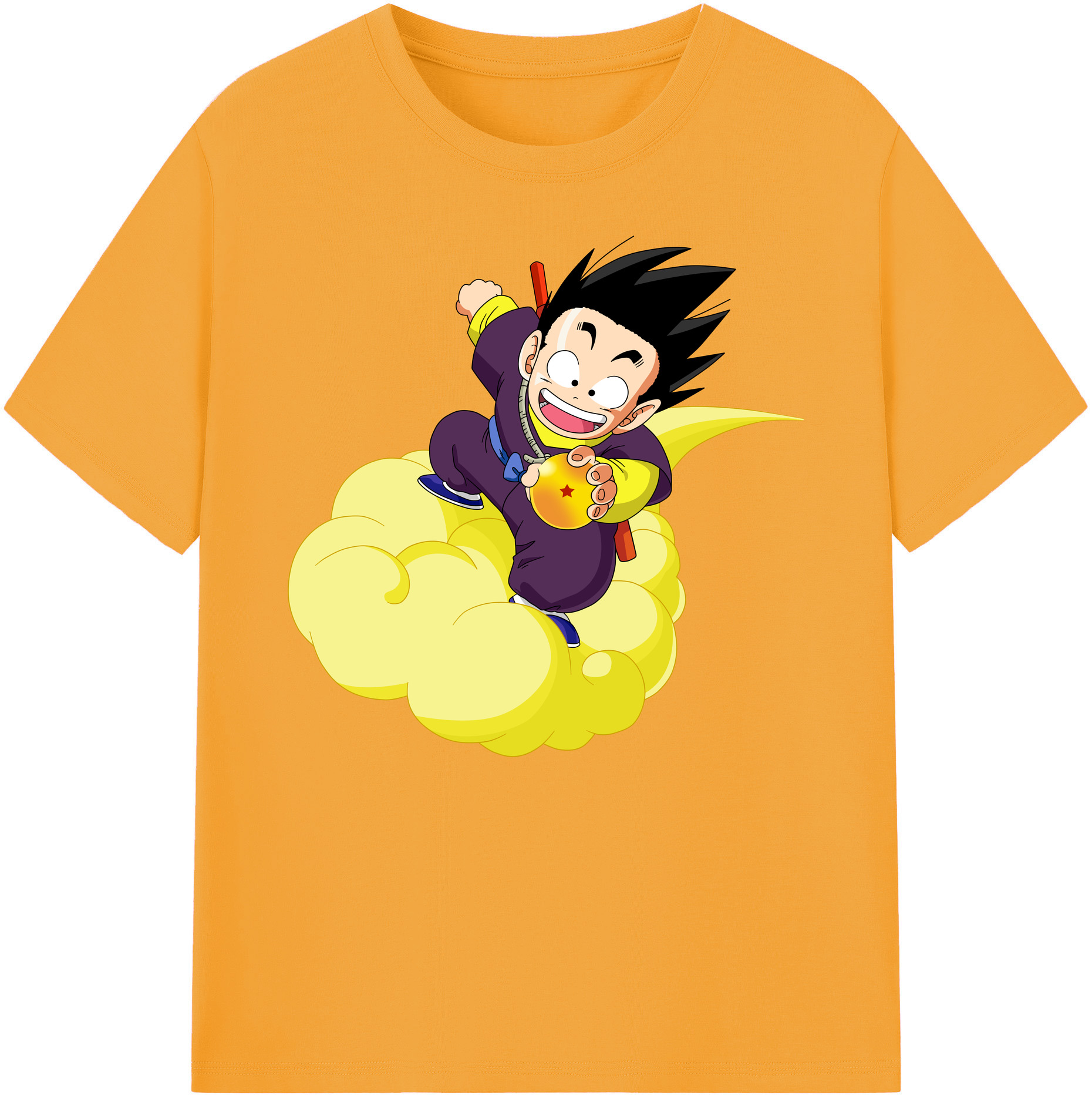 （画像用） ドラゴンボール 孫悟空（そん ごくう）Son Goku カカロット DRAGON BALL Kakarotto 綿100％ メンズ半袖Tシャツ｜肌触りやわらか＆通気性