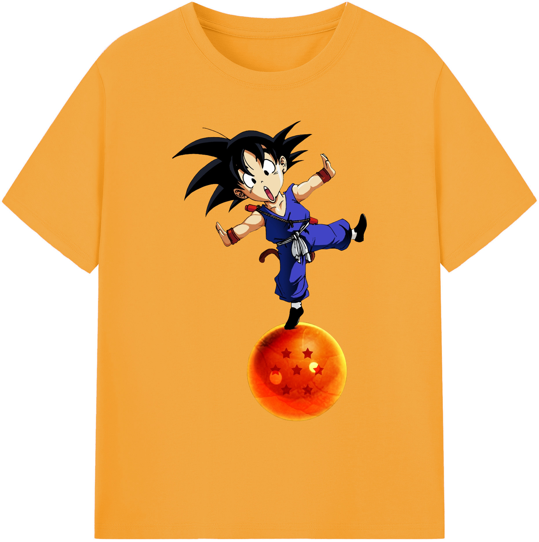 （画像用） ドラゴンボール 孫悟空（そん ごくう）Son Goku カカロット DRAGON BALL Kakarotto 綿100％ メンズ半袖Tシャツ｜肌触りやわらか＆通気性
