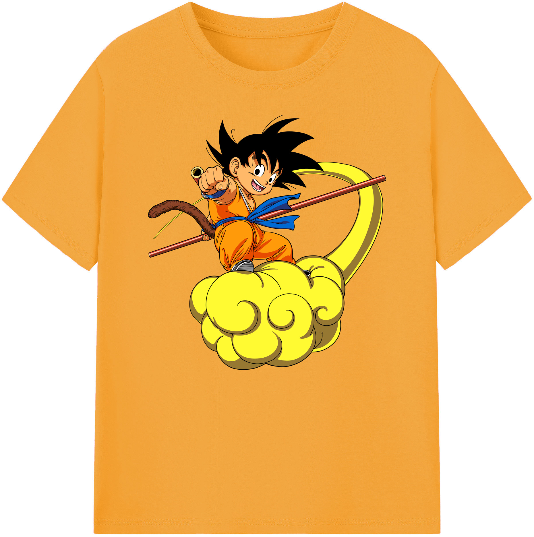 （画像用） ドラゴンボール 孫悟空（そん ごくう）Son Goku カカロット DRAGON BALL Kakarotto 綿100％ メンズ半袖Tシャツ｜肌触りやわらか＆通気性