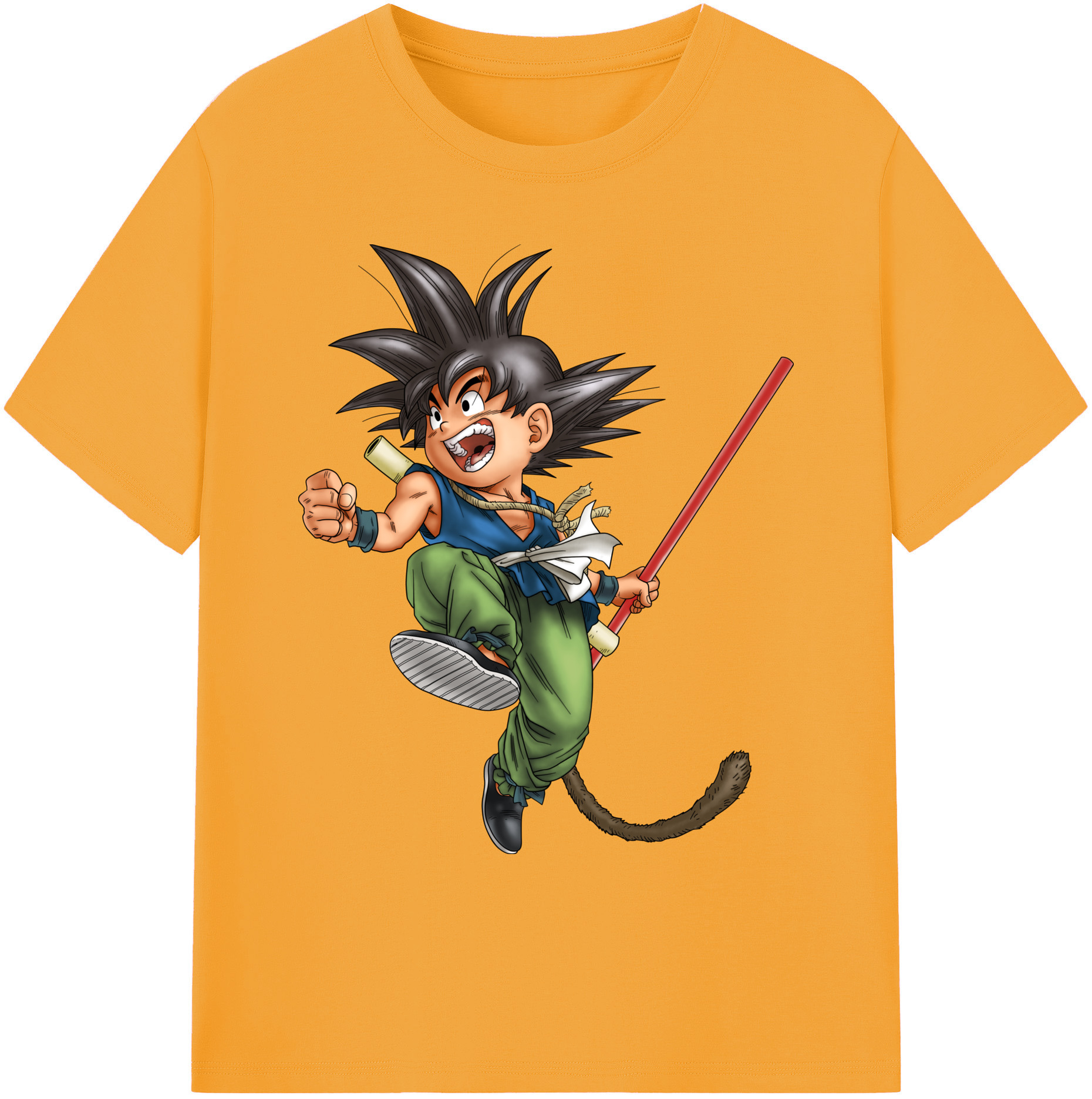 （画像用） ドラゴンボール 孫悟空（そん ごくう）Son Goku カカロット DRAGON BALL Kakarotto 綿100％ メンズ半袖Tシャツ｜肌触りやわらか＆通気性
