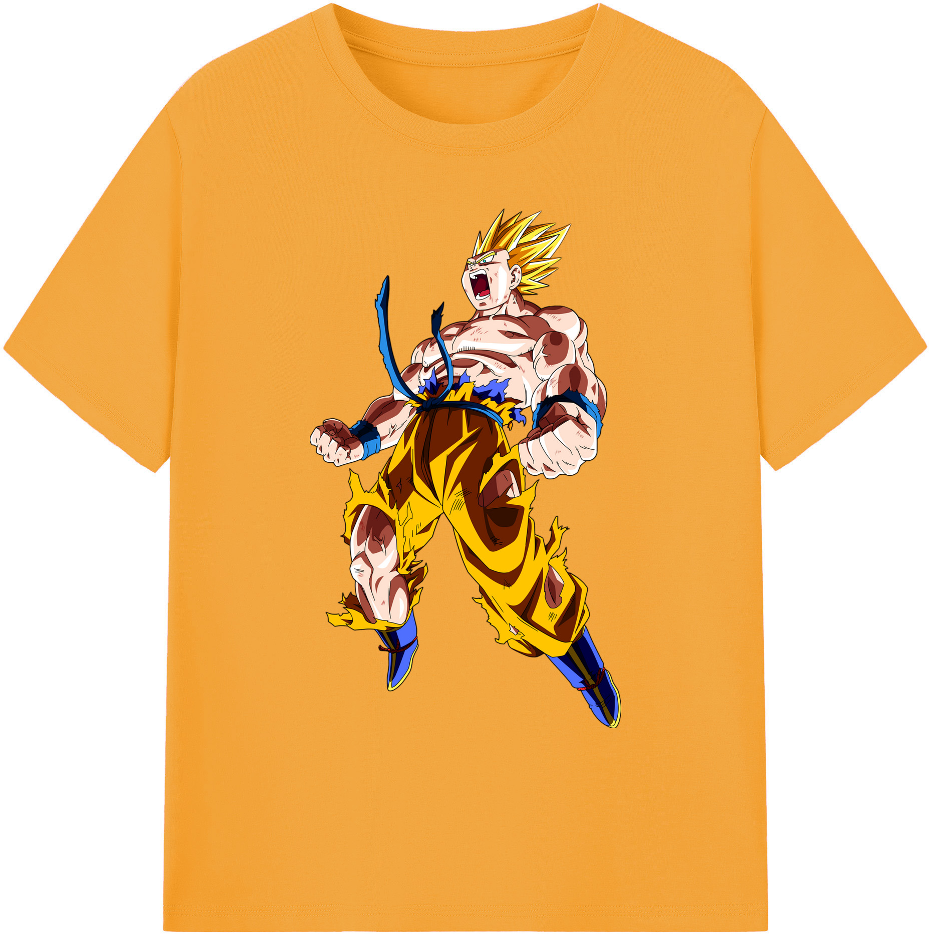 （画像用） ドラゴンボール 孫悟空（そん ごくう）Son Goku カカロット DRAGON BALL Kakarotto 綿100％ メンズ半袖Tシャツ｜肌触りやわらか＆通気性