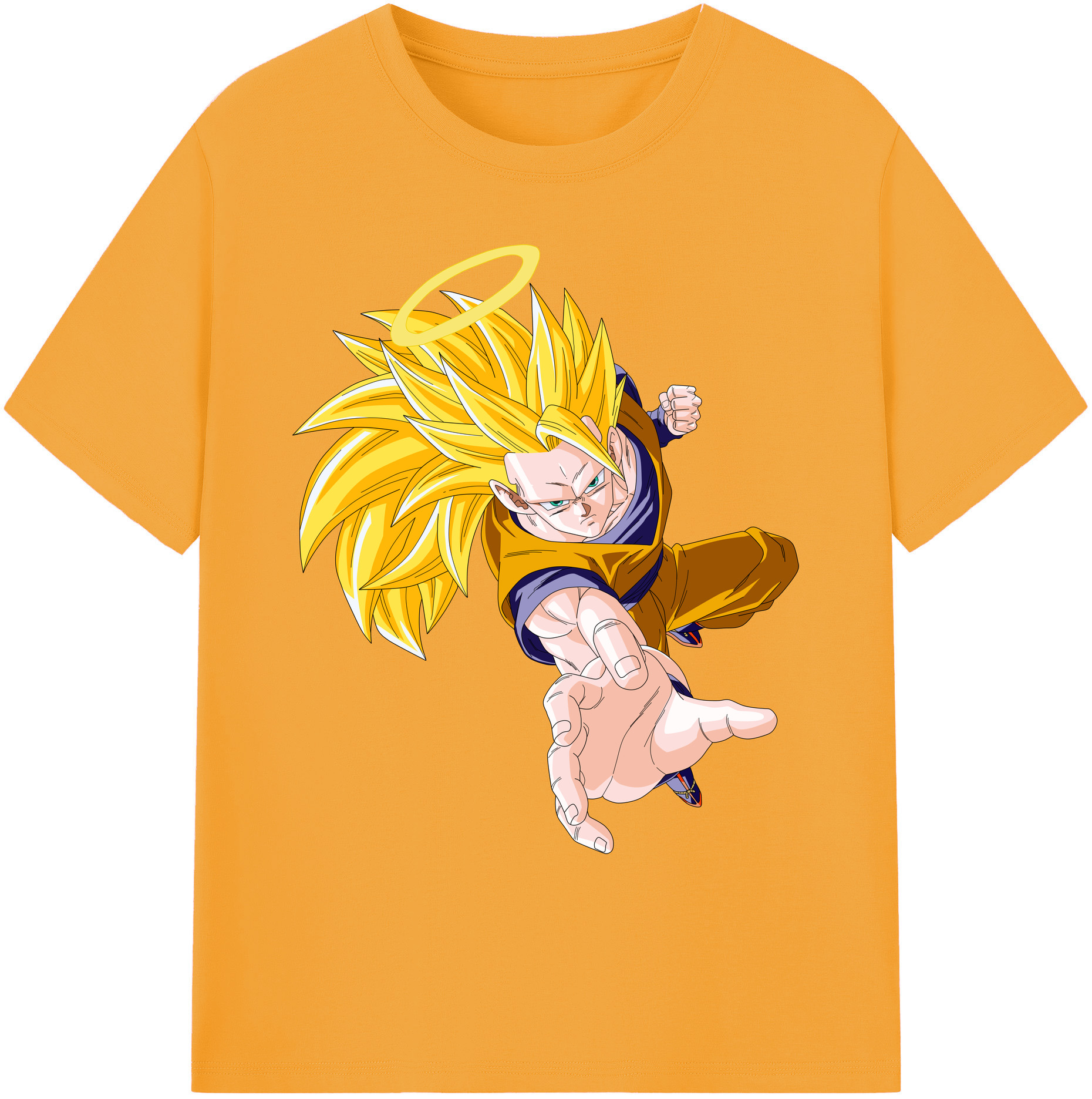 （画像用） ドラゴンボール 孫悟空（そん ごくう）Son Goku カカロット DRAGON BALL Kakarotto 綿100％ メンズ半袖Tシャツ｜肌触りやわらか＆通気性