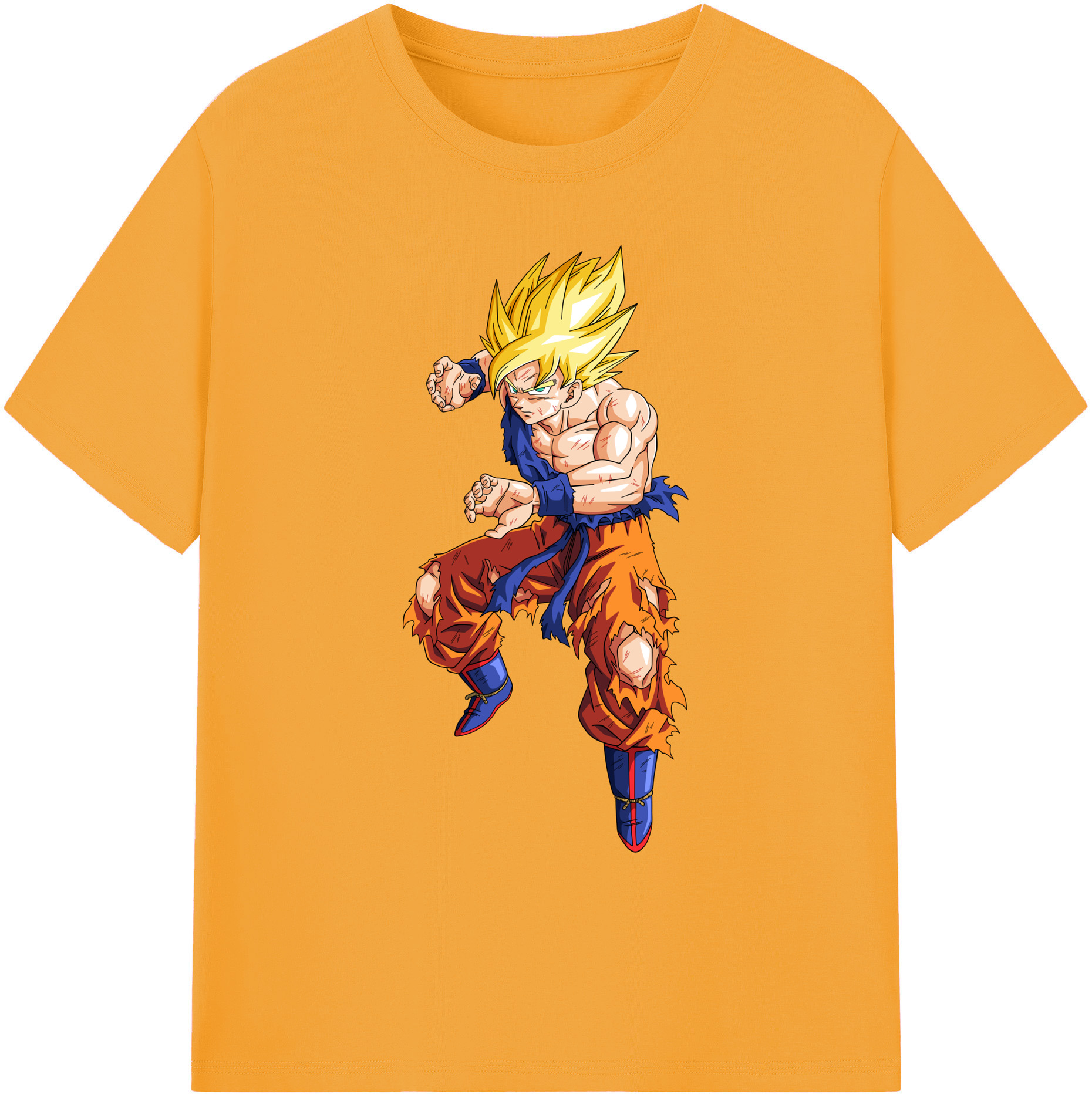 （画像用） ドラゴンボール 孫悟空（そん ごくう）Son Goku カカロット DRAGON BALL Kakarotto 綿100％ メンズ半袖Tシャツ｜肌触りやわらか＆通気性