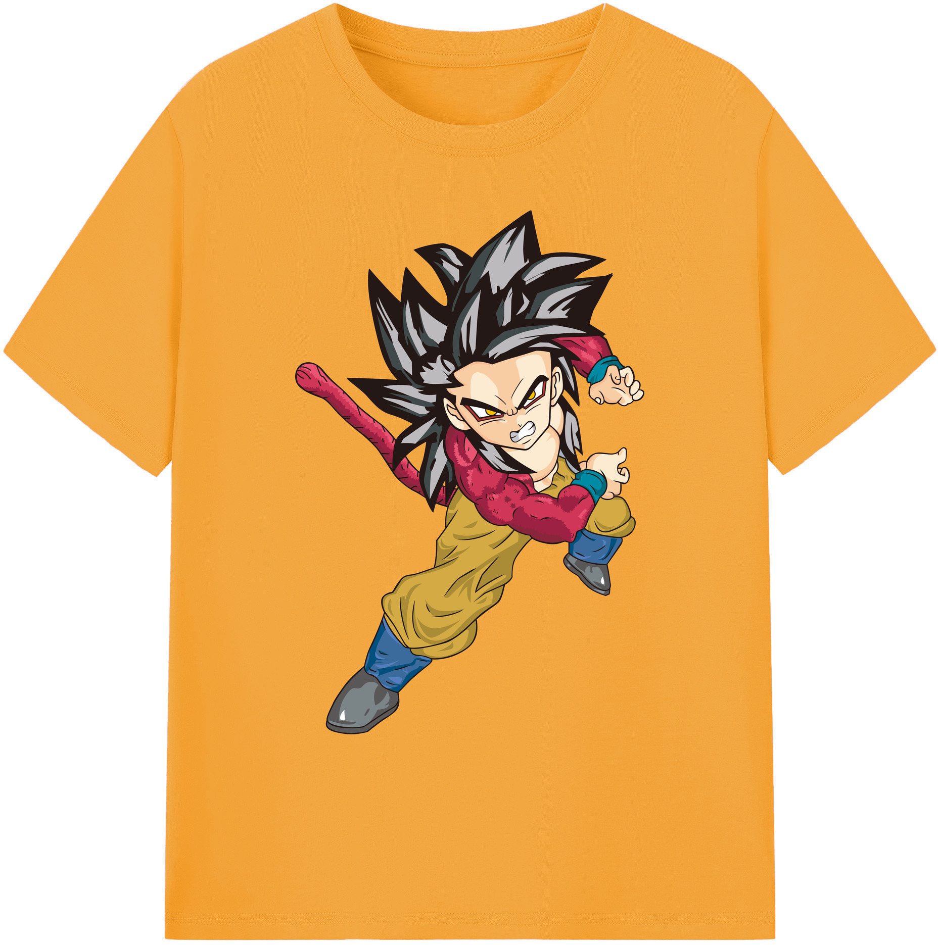 （画像用） ドラゴンボール 孫悟空（そん ごくう）Son Goku カカロット DRAGON BALL Kakarotto 綿100％ メンズ半袖Tシャツ｜肌触りやわらか＆通気性