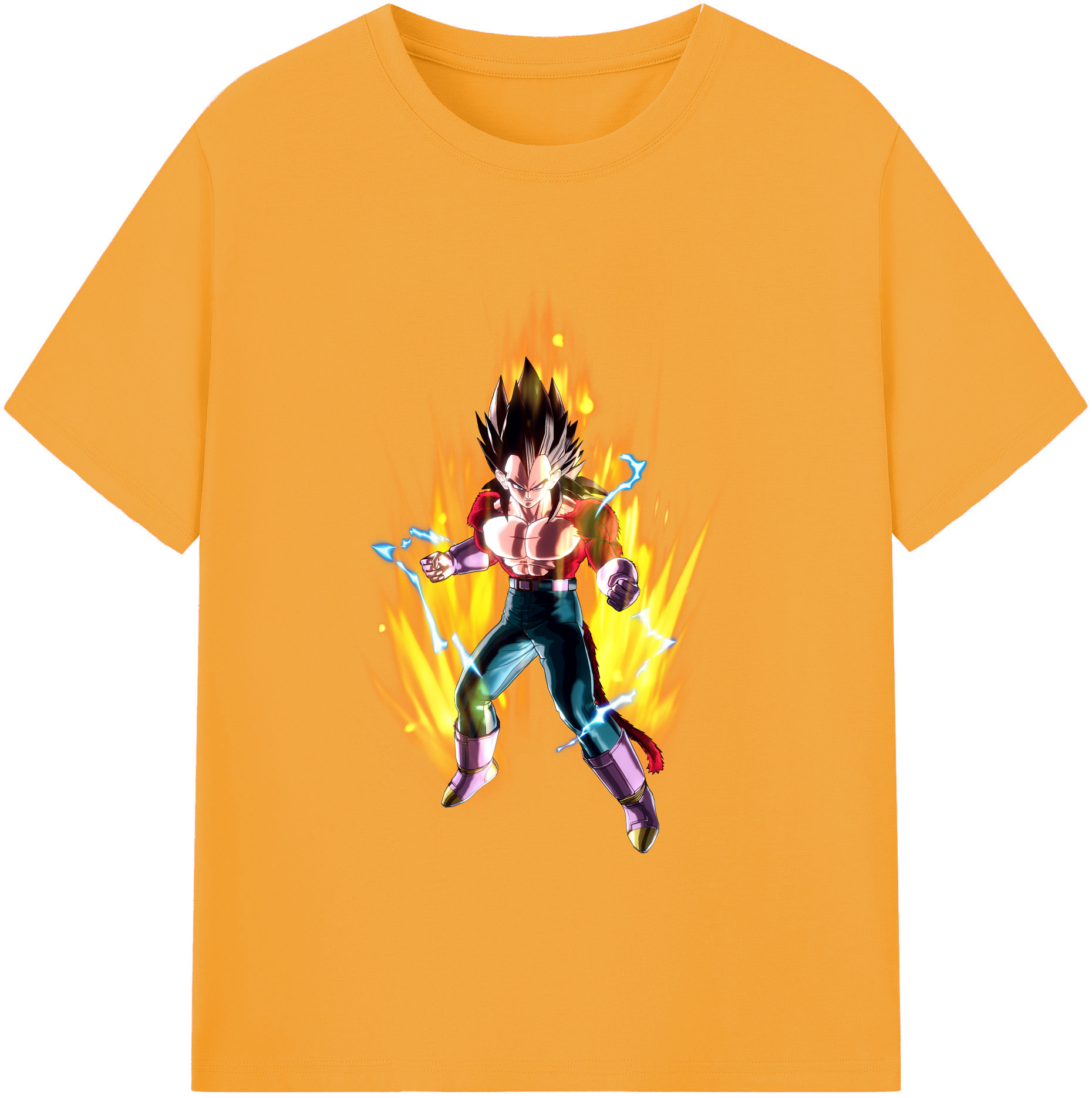 （画像用） ドラゴンボール ベジータ四世（Bejīta Yonsei）DRAGON BALL Vegeta IV 綿100％ メンズ半袖Tシャツ｜肌触りやわらか＆通気性