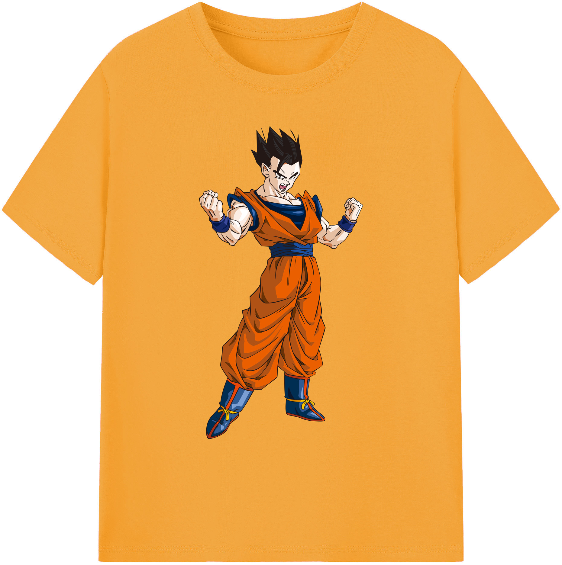 （画像用） ドラゴンボール 孫 悟飯（そんごはん）DRAGON BALL Son Gohan 綿100％ メンズ半袖Tシャツ｜肌触りやわらか＆通気性