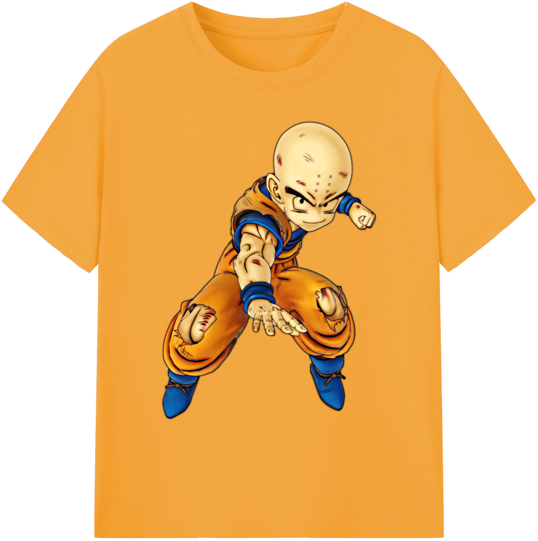 （画像用） ドラゴンボール クリリン DRAGON BALL krillin 綿100％ メンズ半袖Tシャツ｜肌触りやわらか＆通気性