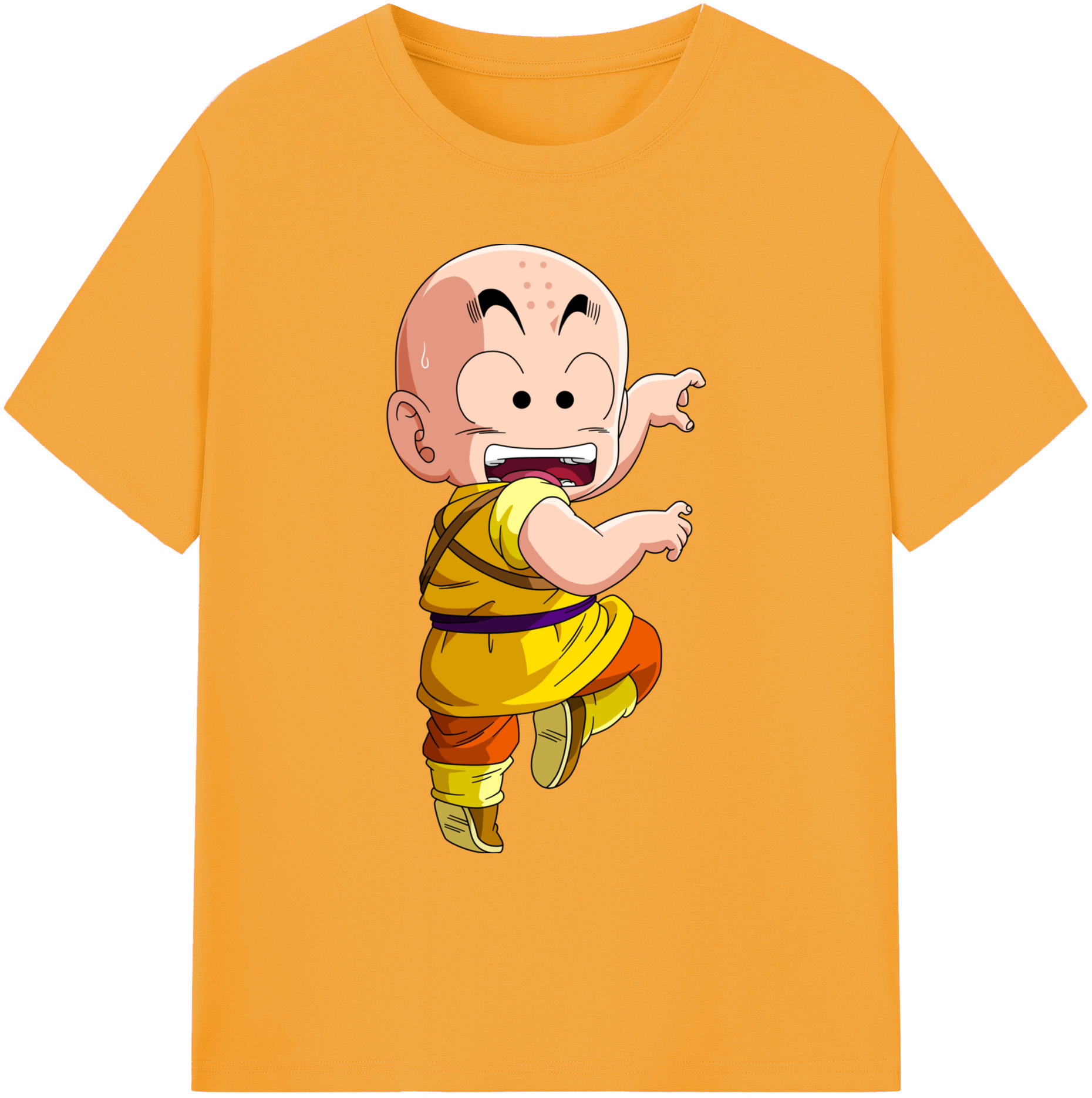 （画像用） ドラゴンボール クリリン DRAGON BALL krillin 綿100％ メンズ半袖Tシャツ｜肌触りやわらか＆通気性