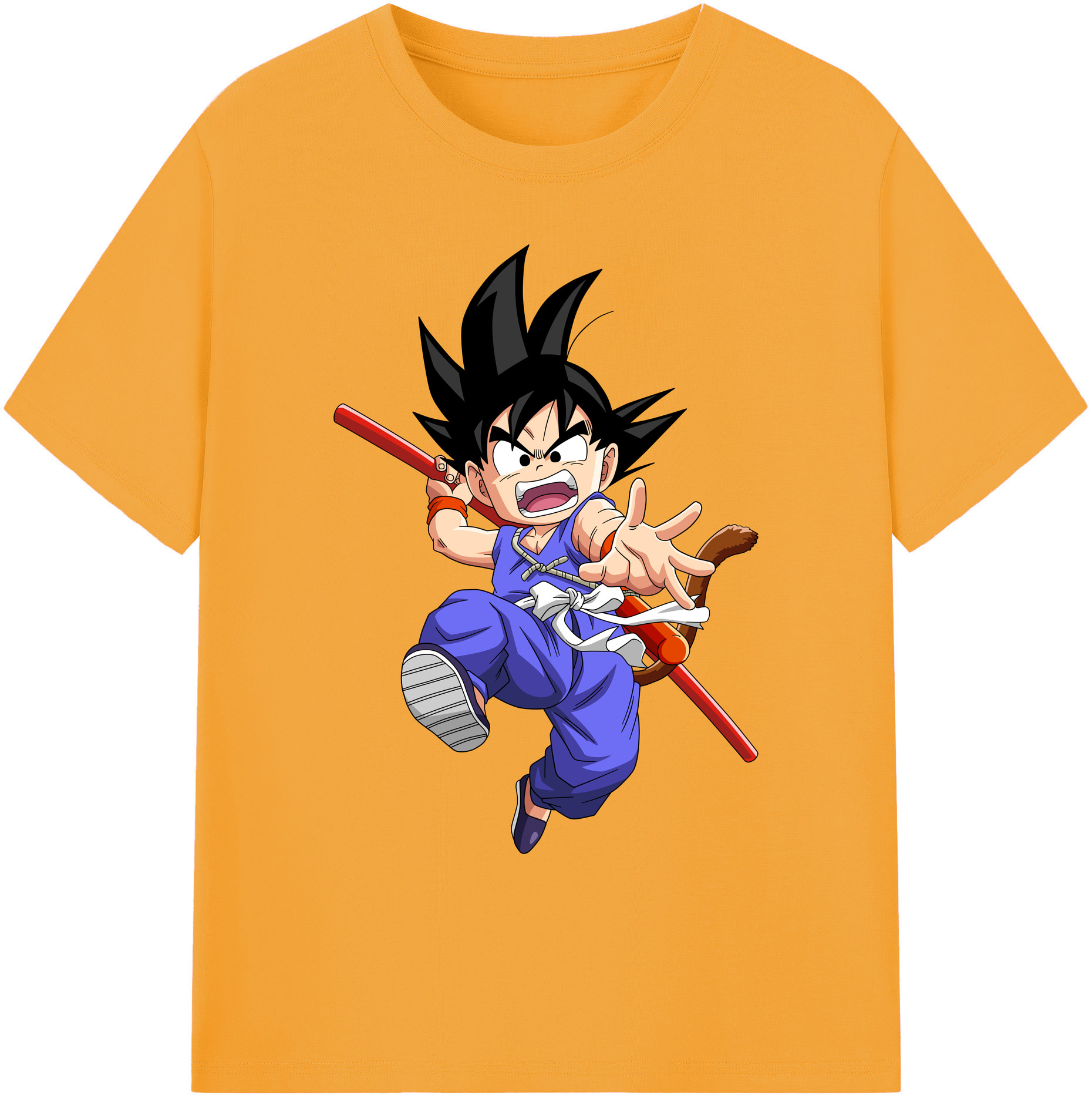 （画像用） ドラゴンボール 孫悟空（そん ごくう）Son Goku カカロット DRAGON BALL Kakarotto 綿100％ メンズ半袖Tシャツ｜肌触りやわらか＆通気性