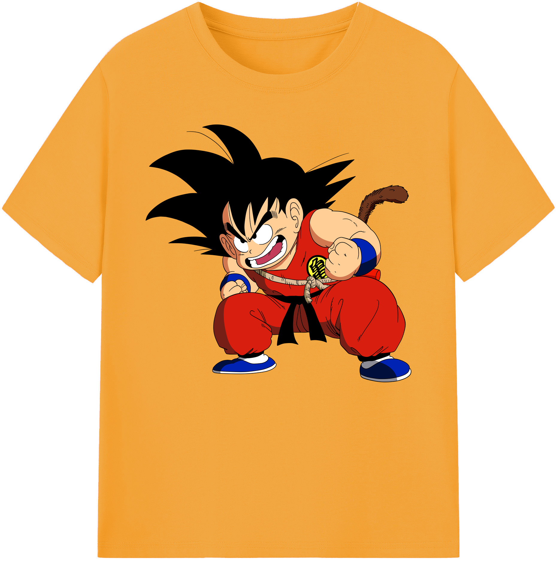 （画像用） ドラゴンボール 孫悟空（そん ごくう）Son Goku カカロット DRAGON BALL Kakarotto 綿100％ メンズ半袖Tシャツ｜肌触りやわらか＆通気性
