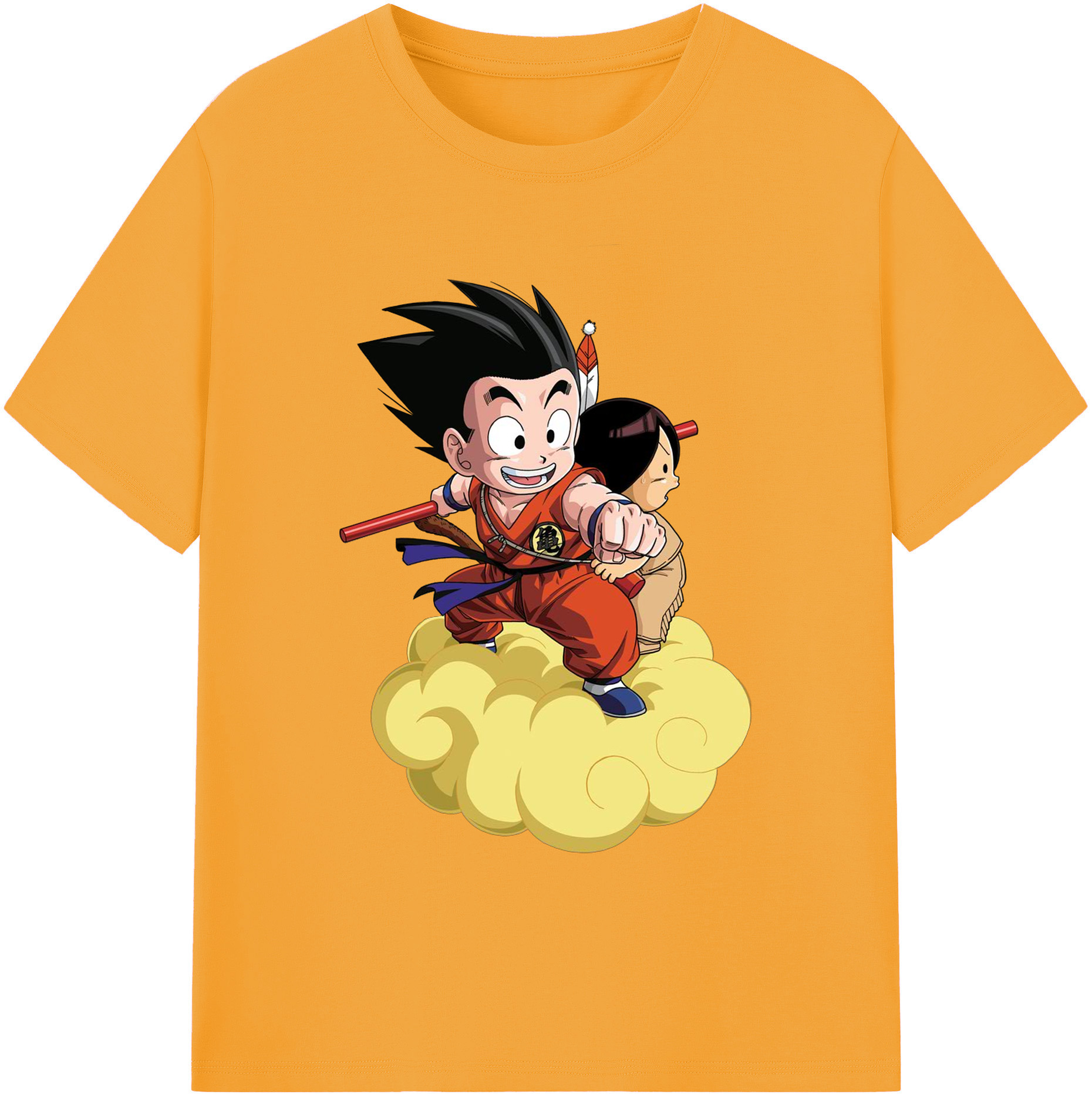 （画像用） ドラゴンボール 孫悟空（そん ごくう）Son Goku カカロット DRAGON BALL Kakarotto 綿100％ メンズ半袖Tシャツ｜肌触りやわらか＆通気性