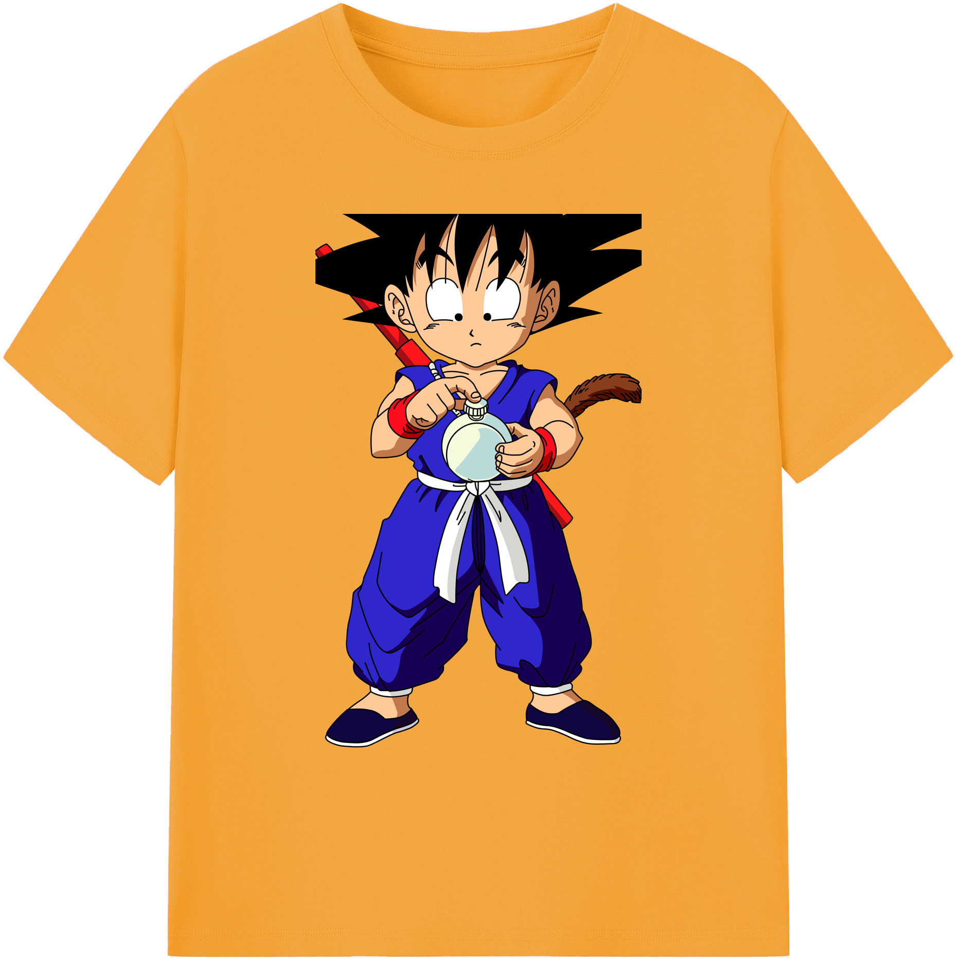 （画像用） ドラゴンボール 孫悟空（そん ごくう）Son Goku カカロット DRAGON BALL Kakarotto 綿100％ メンズ半袖Tシャツ｜肌触りやわらか＆通気性