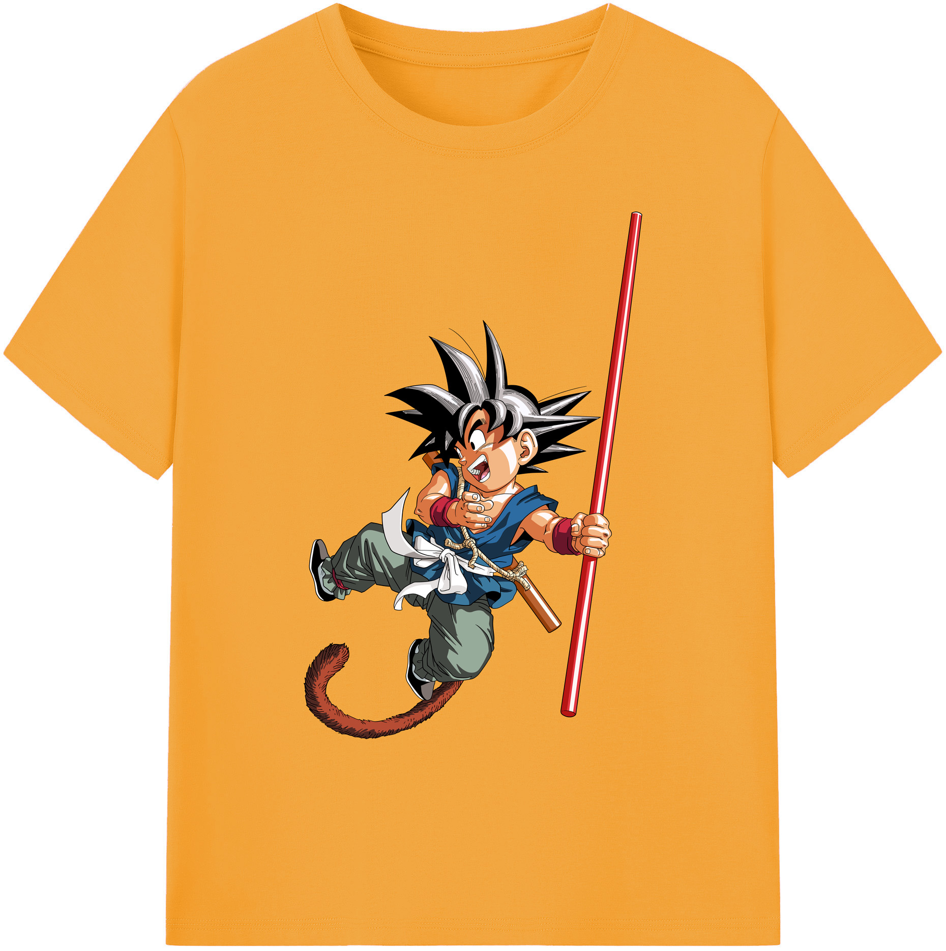 （画像用） ドラゴンボール 孫悟空（そん ごくう）Son Goku カカロット DRAGON BALL Kakarotto 綿100％ メンズ半袖Tシャツ｜肌触りやわらか＆通気性